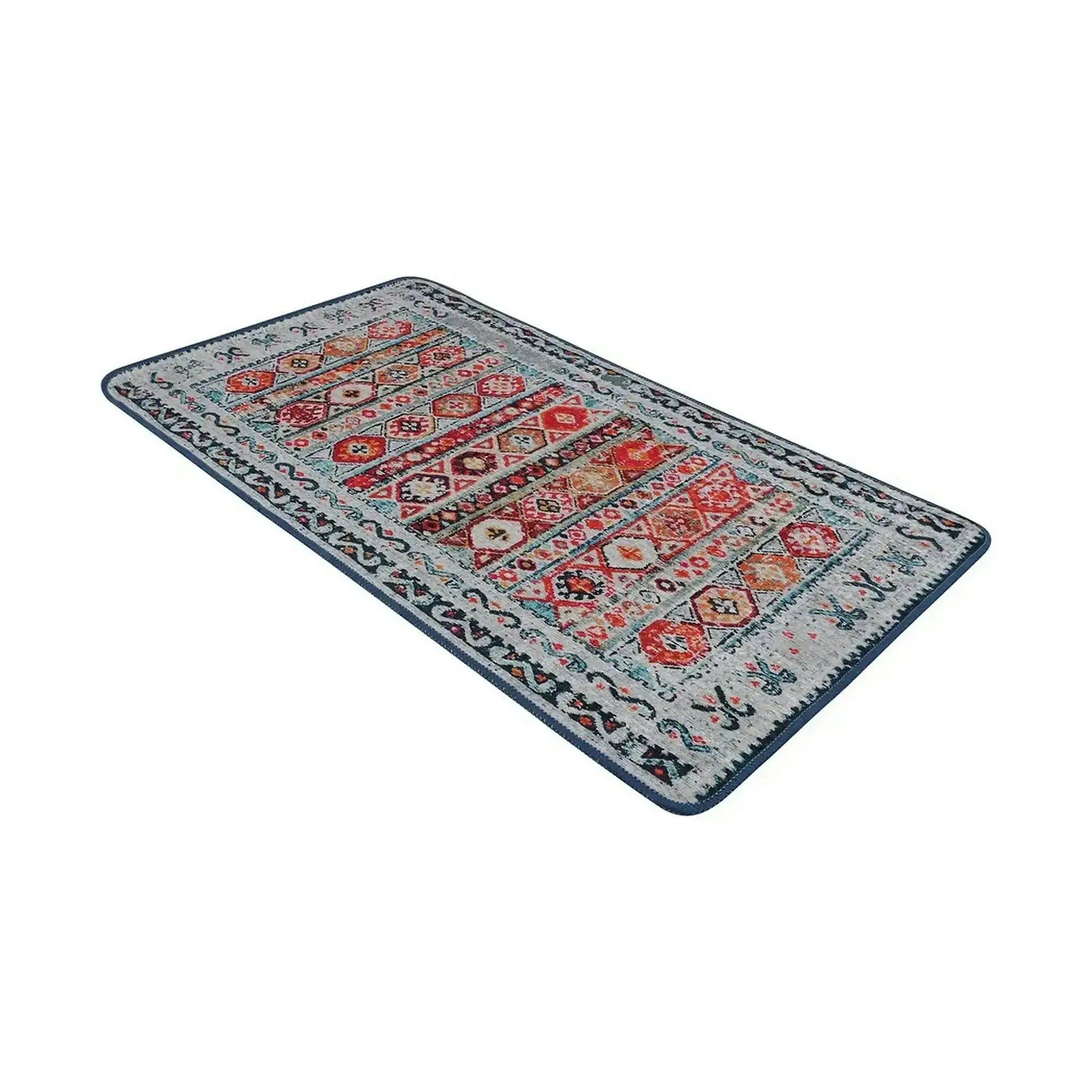 Covoras baie WEREF, 70x120 cm, forma dreptunghiulara, poliester, multicolor