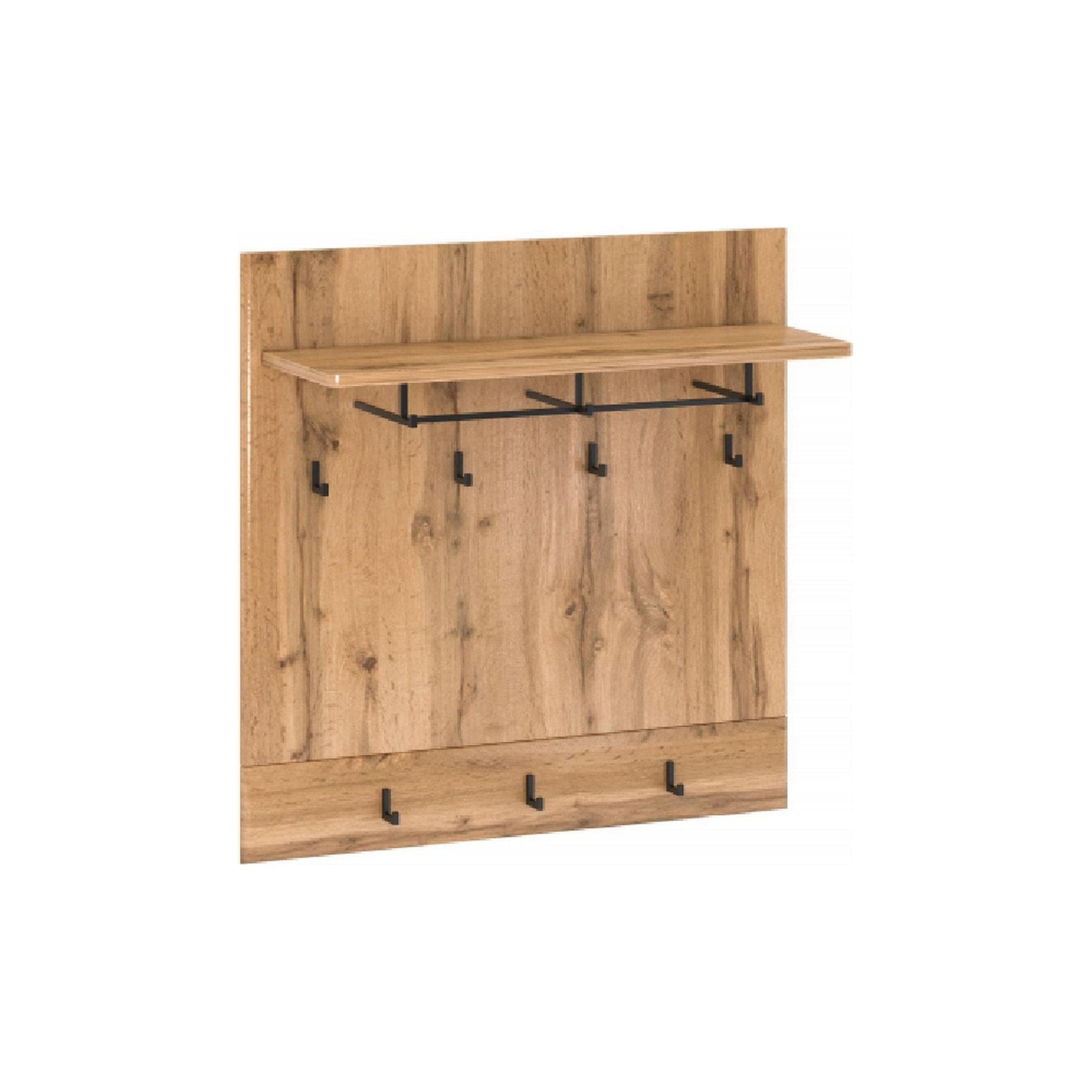 Cuier de perete PUSAN X, stejar, 100x33x100 cm