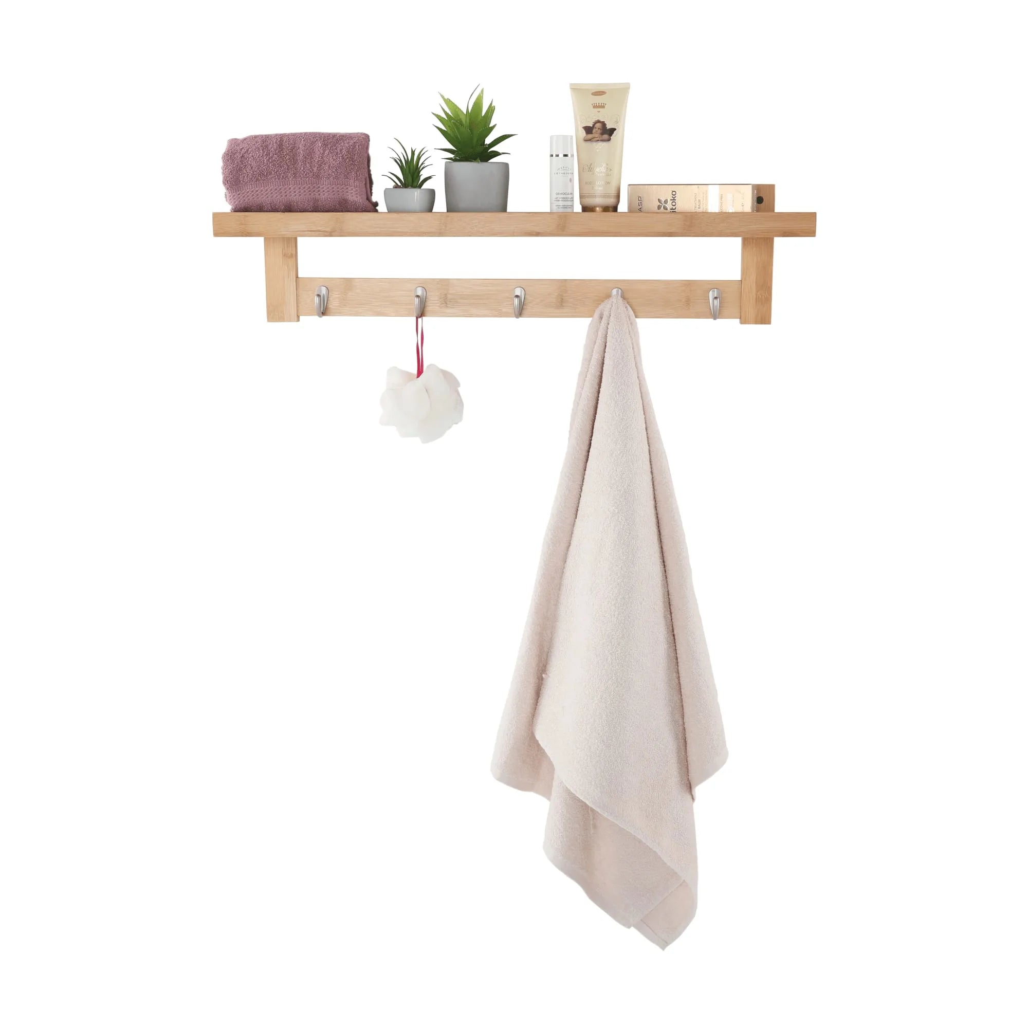 Cuier JODA TYP 1, stejar, bambus/otel, 79x8x12 cm