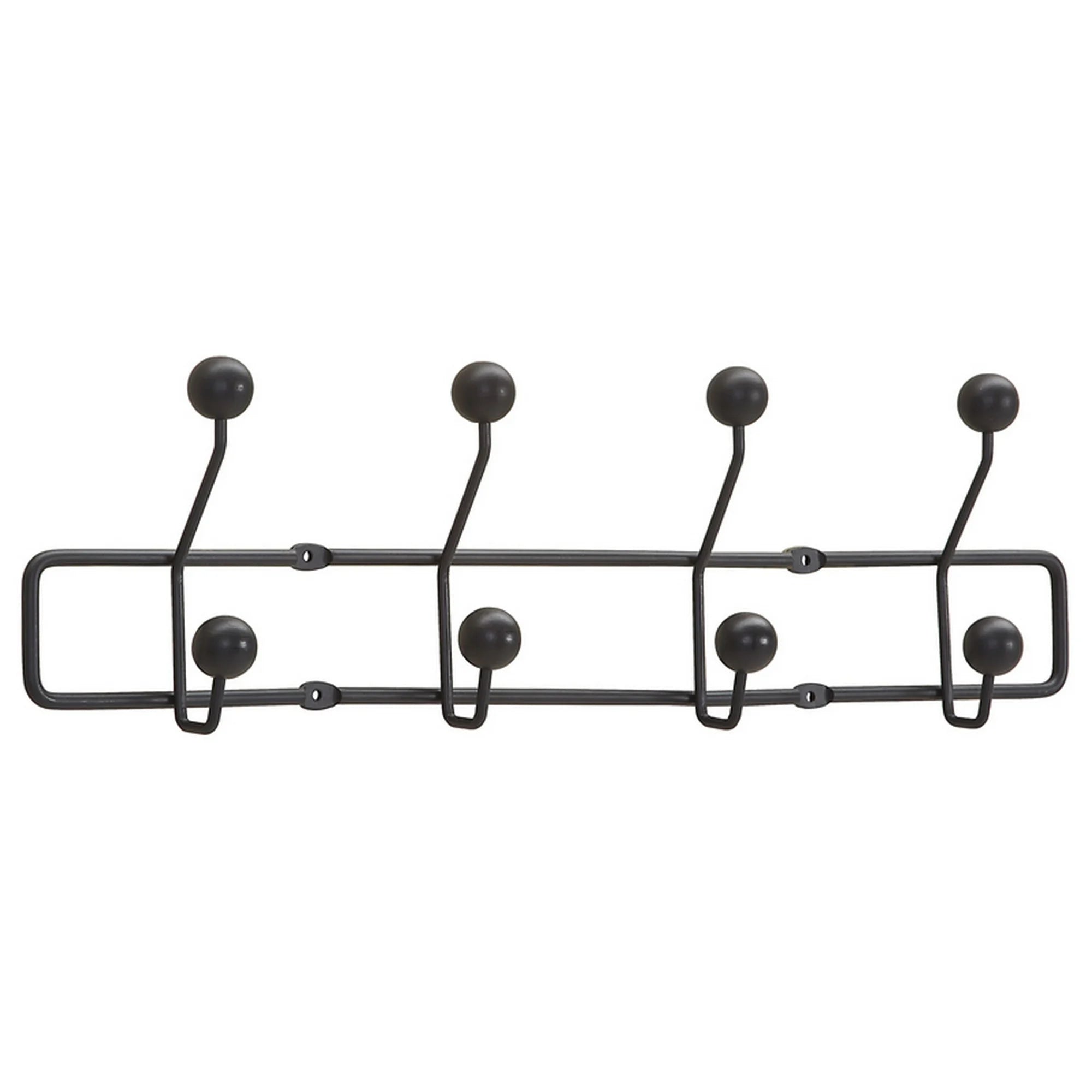 Cuier perete UDO, negru, metal, 52x5x15 cm