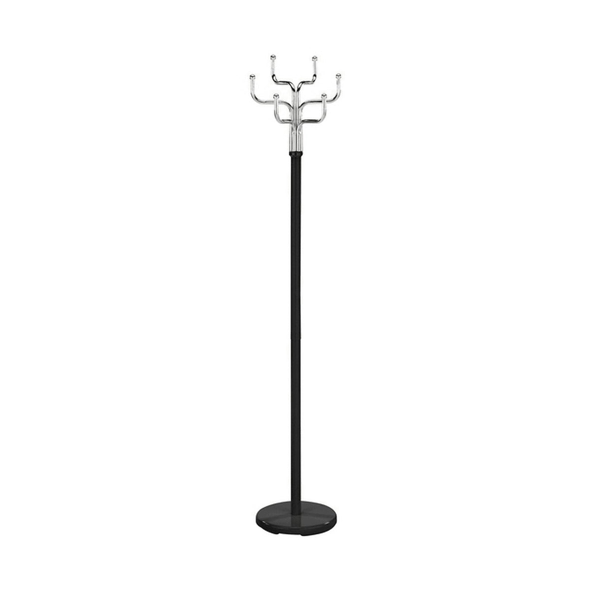 Cuier pom COSMIC, negru/crom, metal, 34x30x176 cm