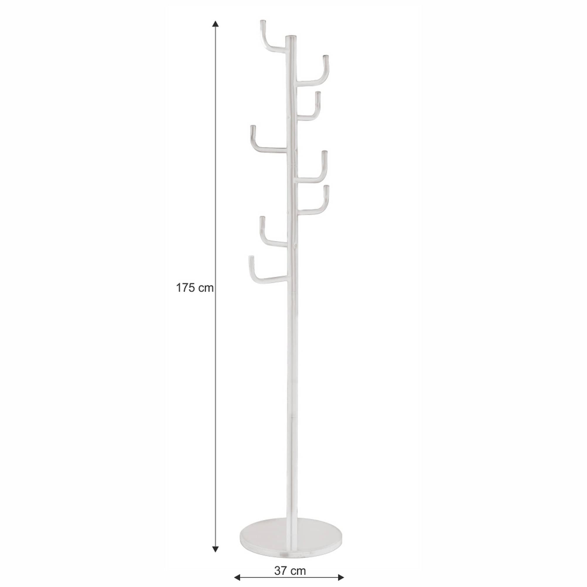 Cuier pom ELDER, alb, metal/marmura, 37x175 cm