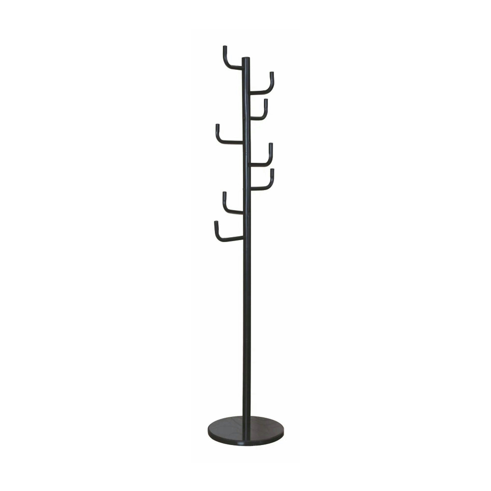 Cuier pom ELDER, negru, metal/marmura, 37x175 cm