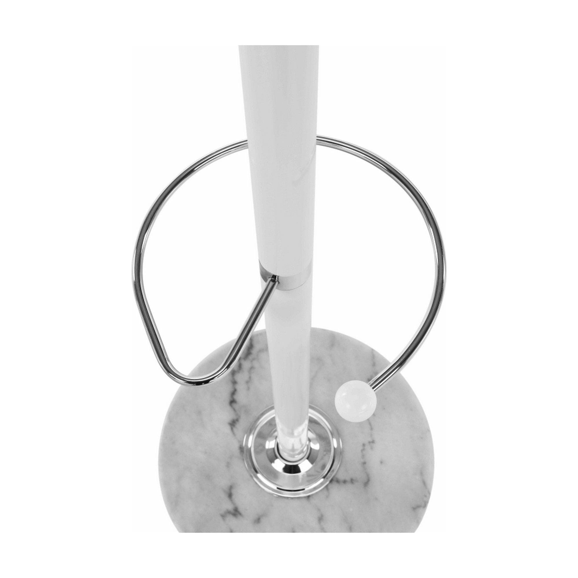 Cuier pom ELOS, alb, metal/marmura, 37x175 cm