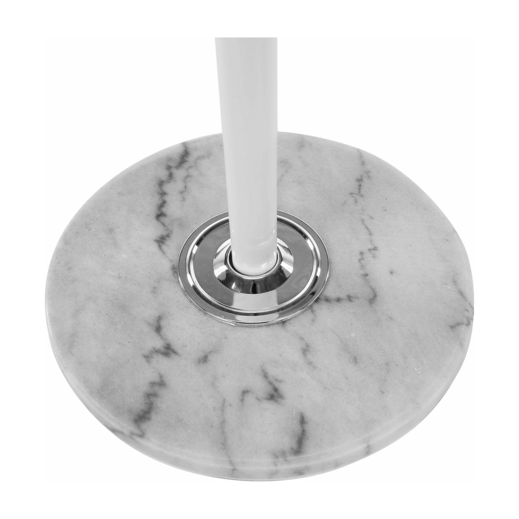 Cuier pom ELOS, alb, metal/marmura, 37x175 cm