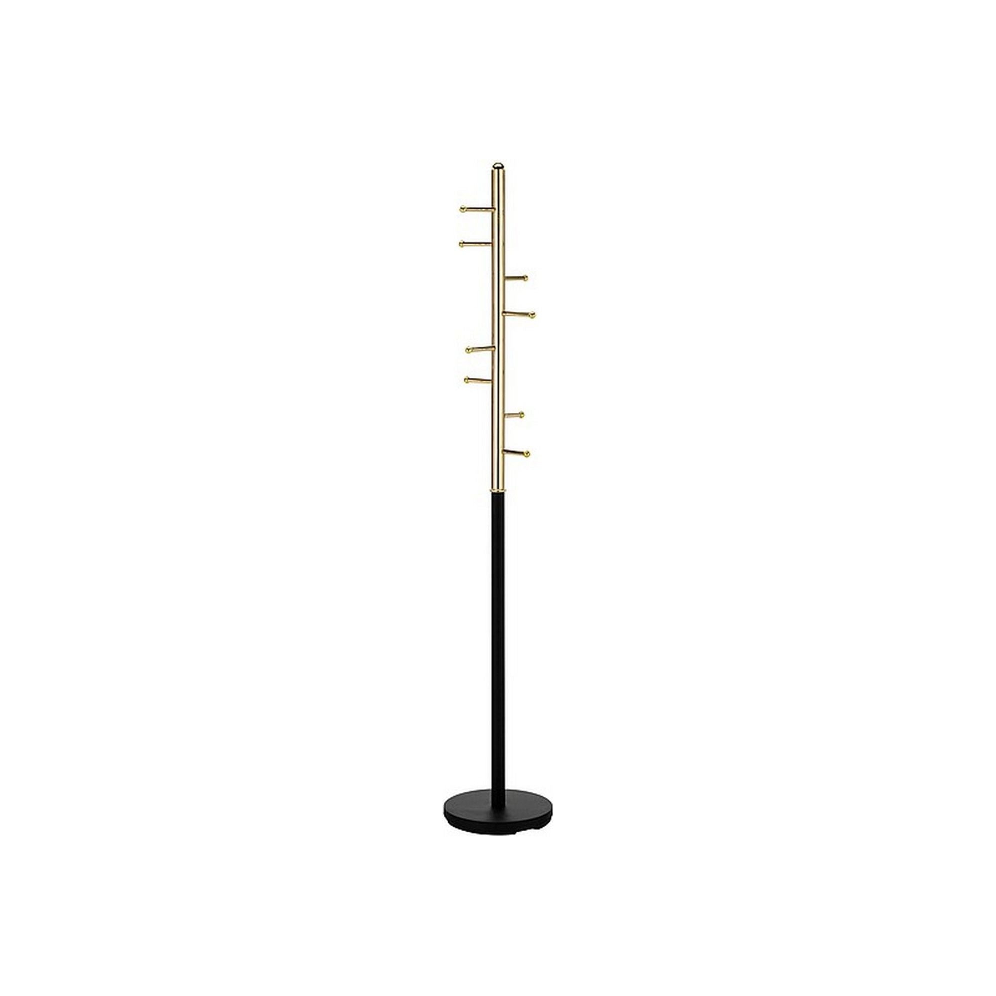 Cuier pom FERRO, auriu/negru, metal, 30x173 cm