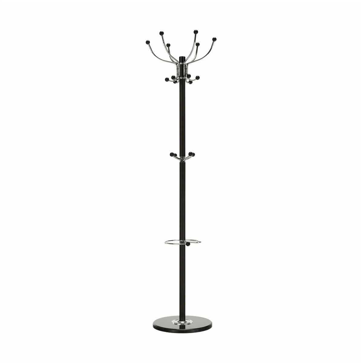 Cuier pom JIMY NEW, negru, metal/marmura, 37x175 cm