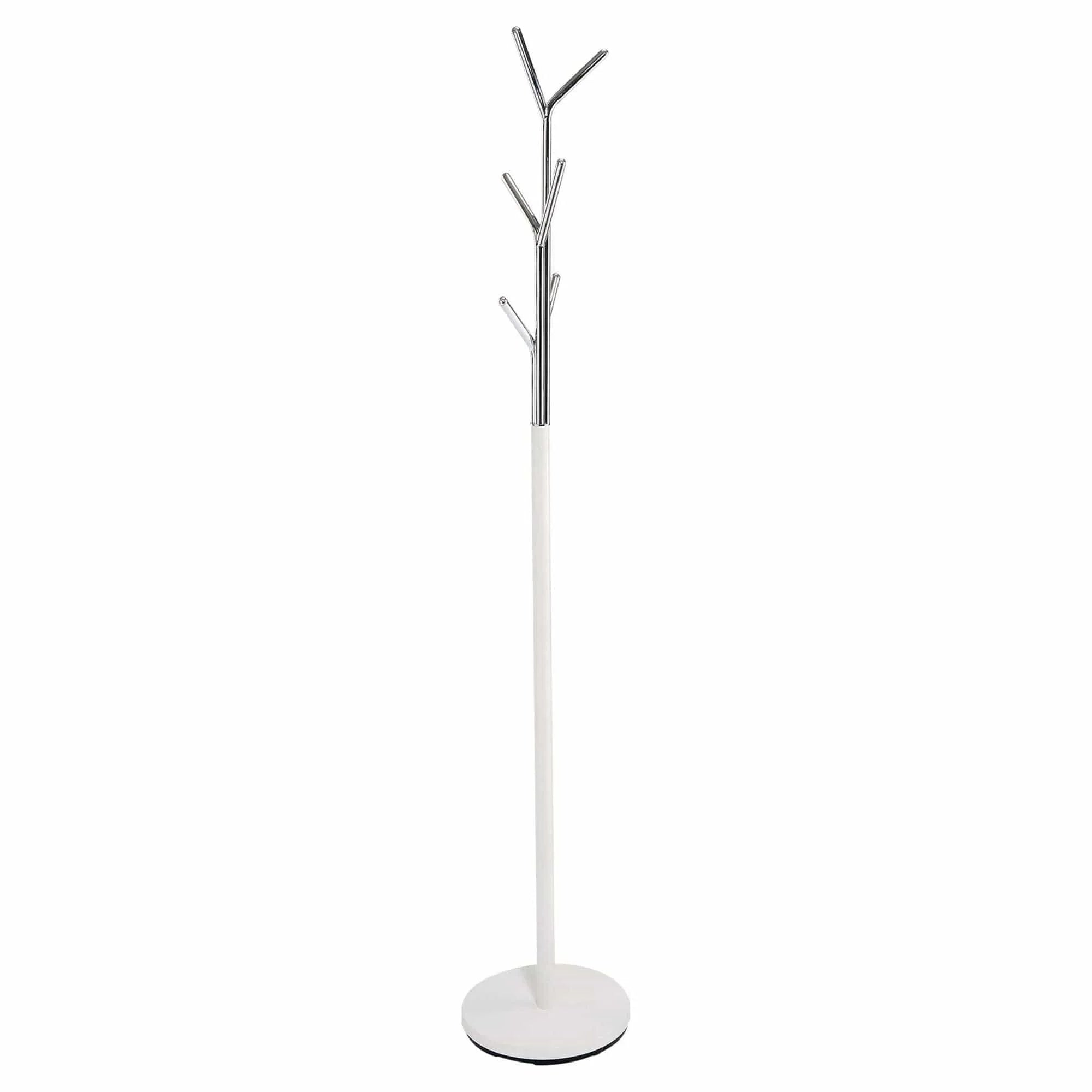 Cuier pom LETA, alb/crom, metal, 30x174 cm