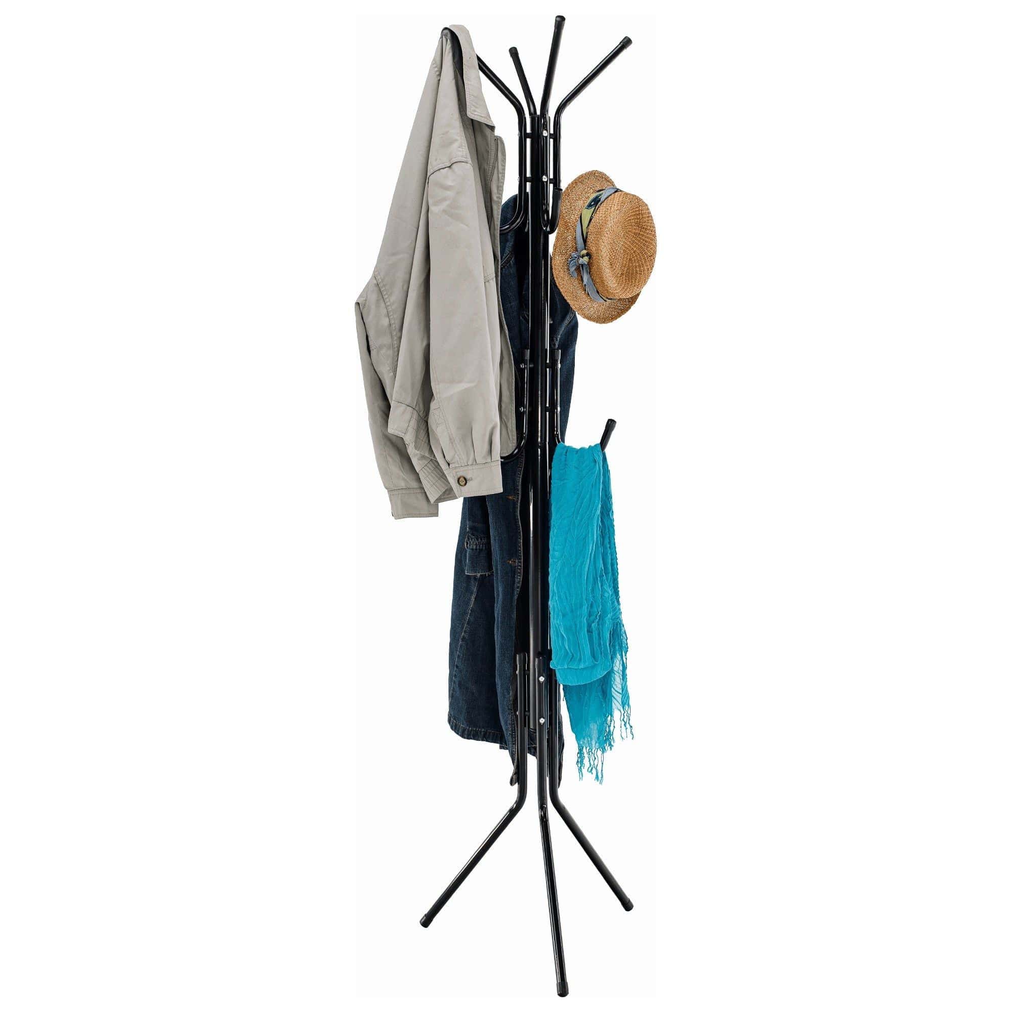 Cuier pom LORIK, negru, metal/plastic, 29x172 cm