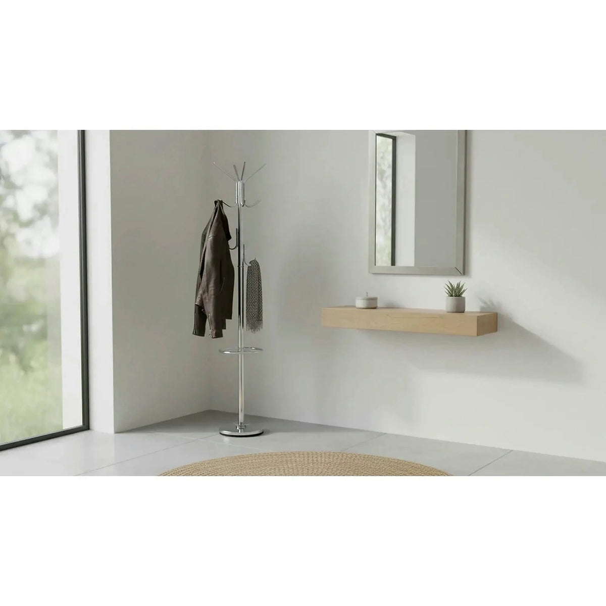 Cuier pom W24, crom, otel, 30x181 cm