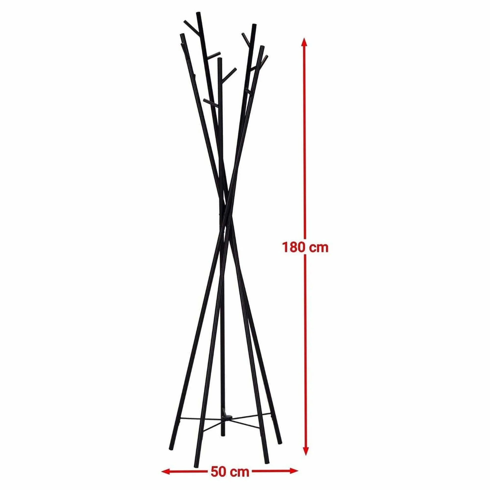 Cuier pom W35, negru, otel, 50x180 cm