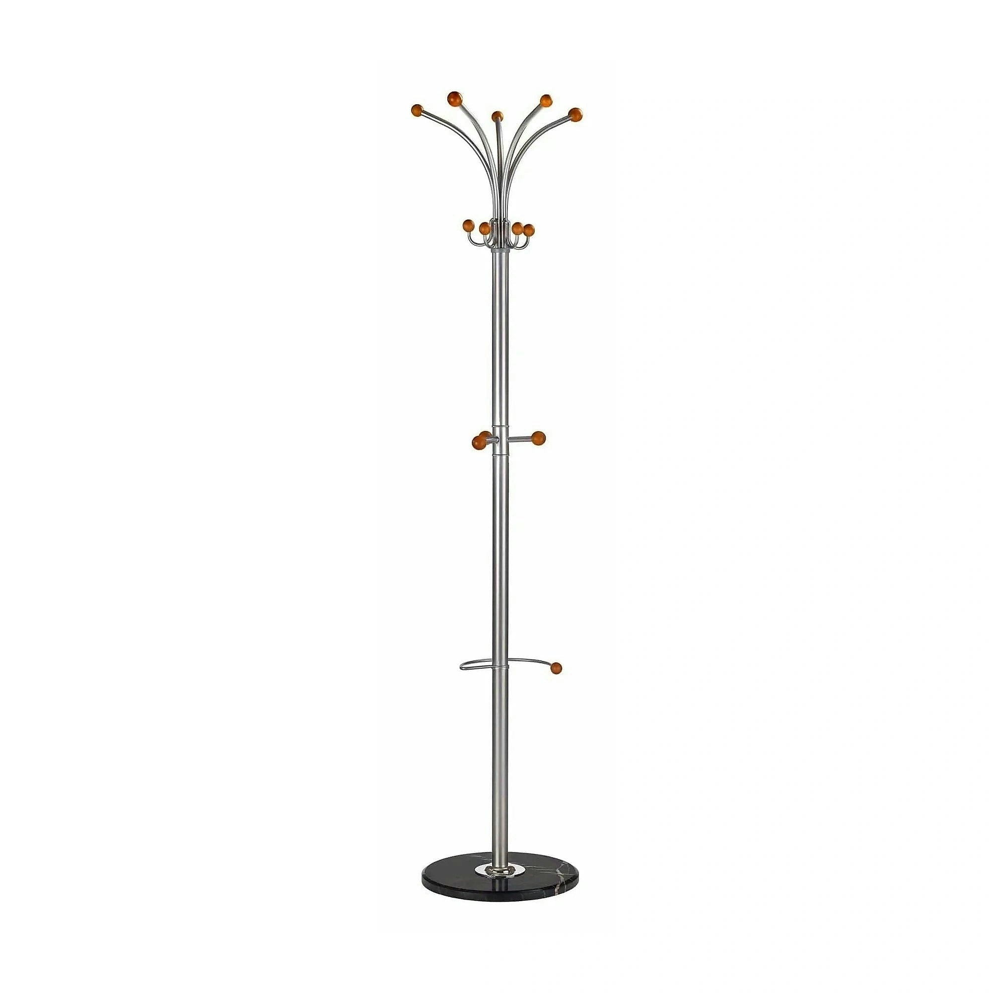 Cuier pom W46, argintiu, otel/lemn, 38x180 cm