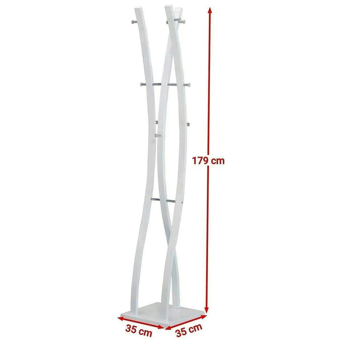 Cuier pom W50, alb, 35x35x179 cm