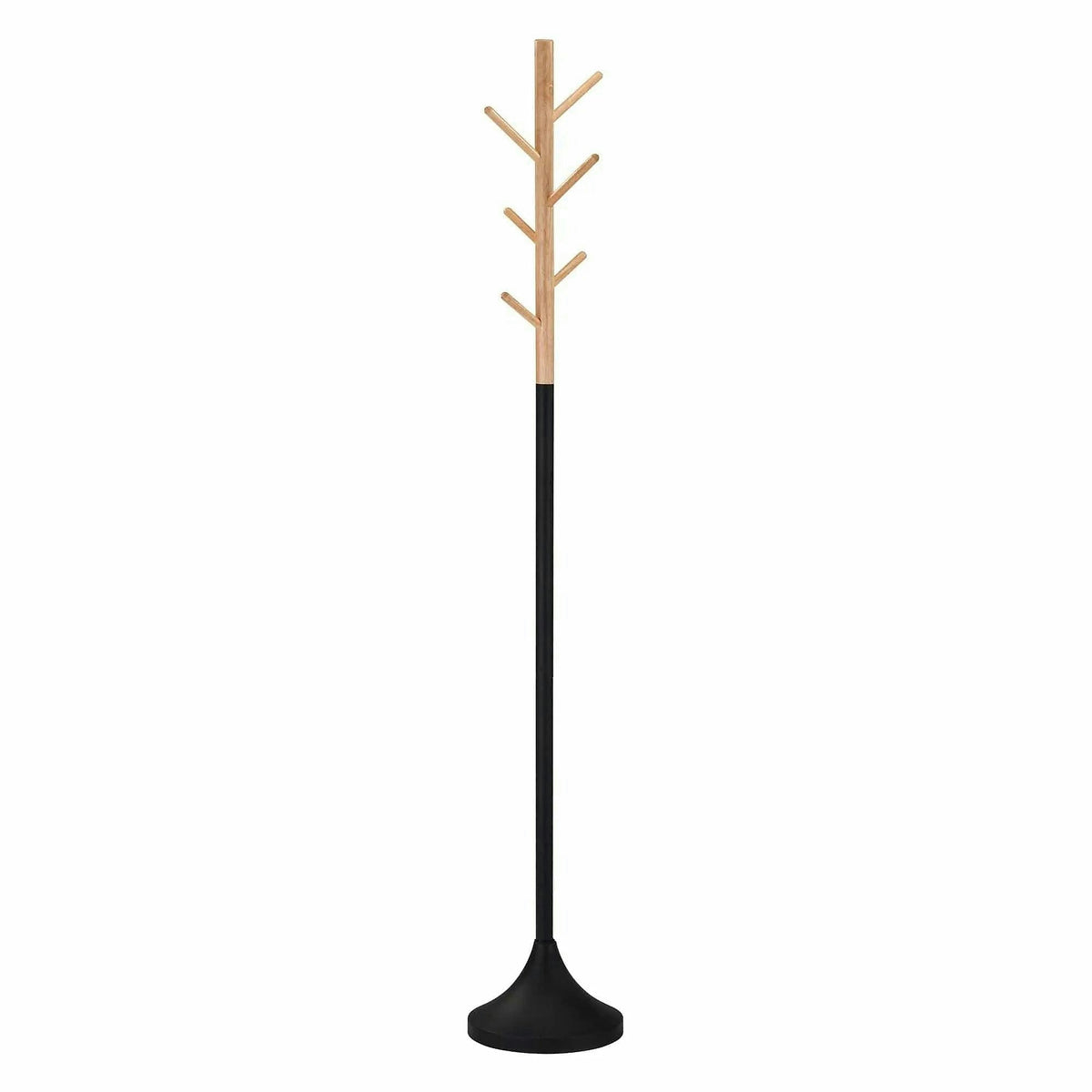 Cuier pom W58, negru/stejar, metal/lemn, 28x176 cm
