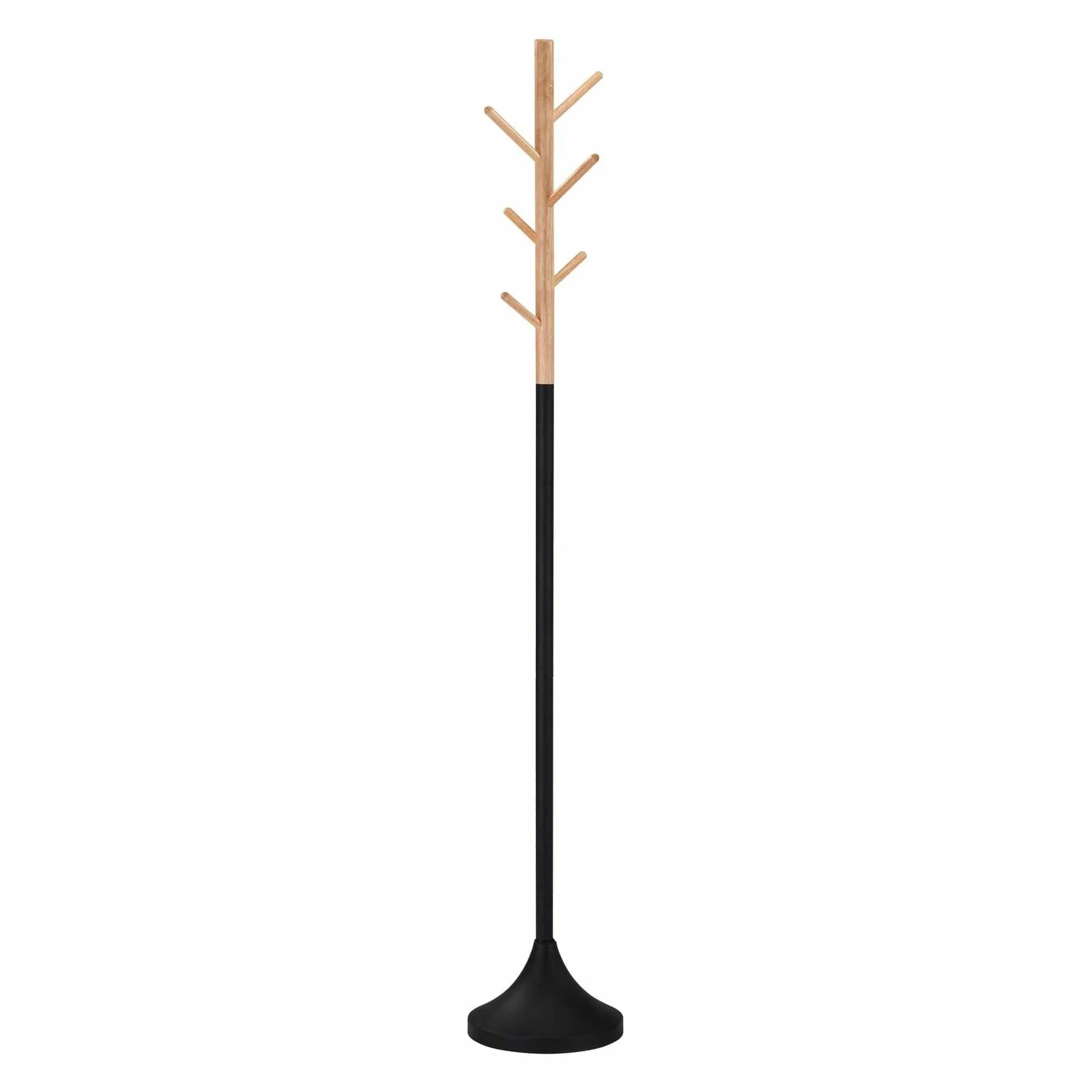 Cuier pom W58, negru/stejar, metal/lemn, 28x176 cm