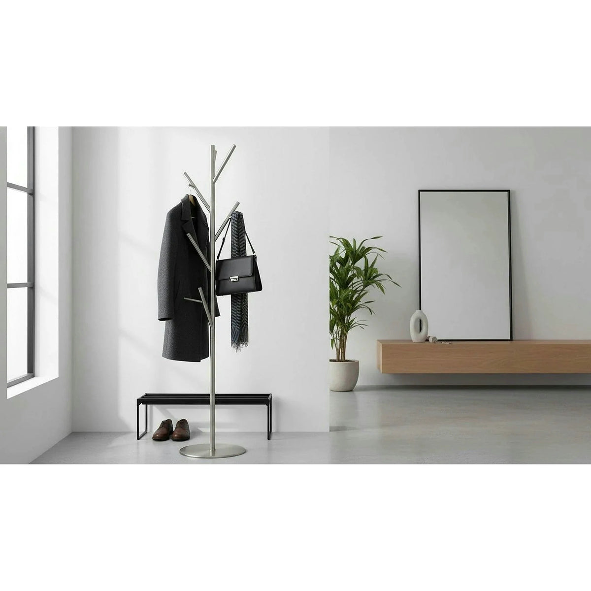 Cuier pom W60, crom, metal, 30x170 cm