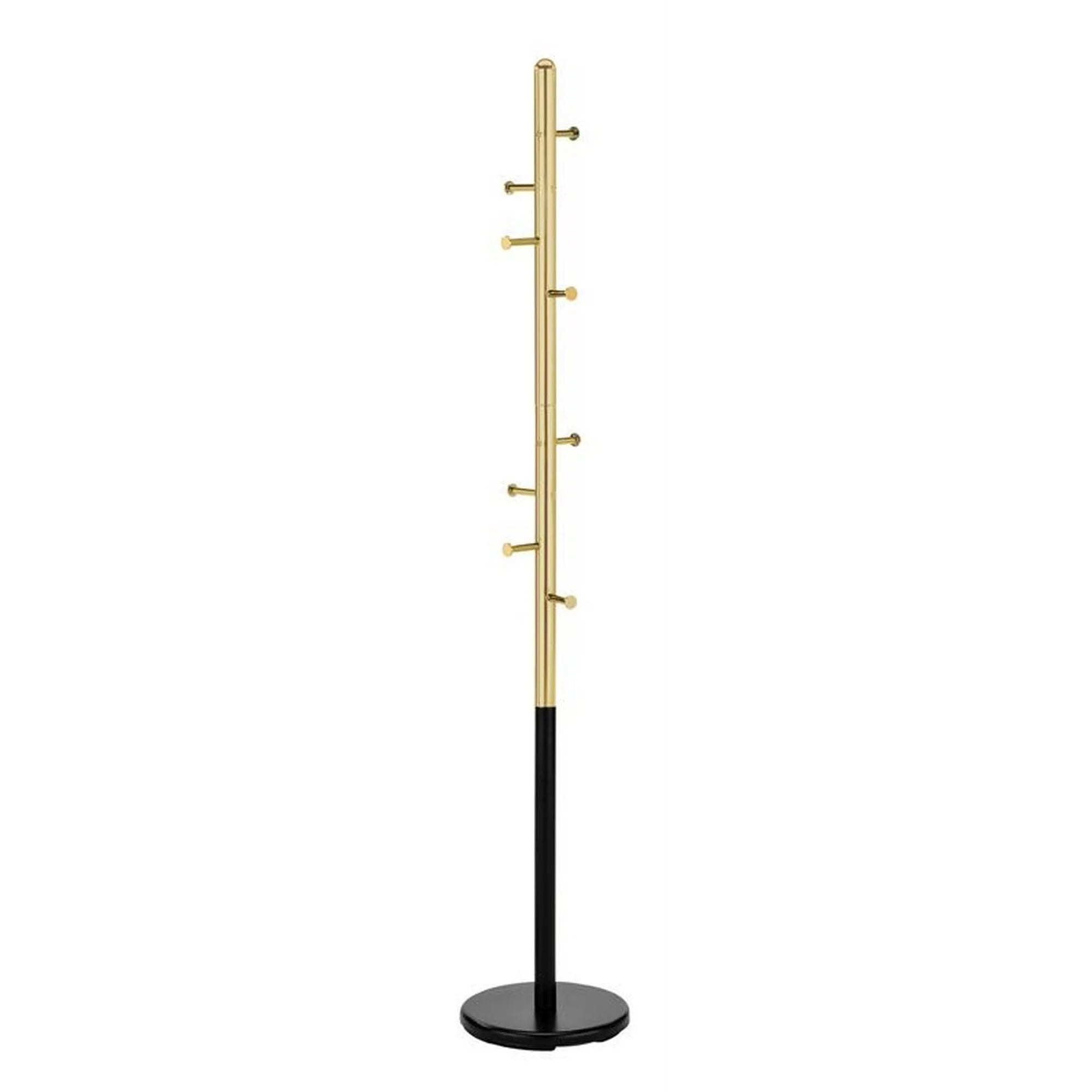Cuier pom W68, negru/auriu, metal, 30x172 cm