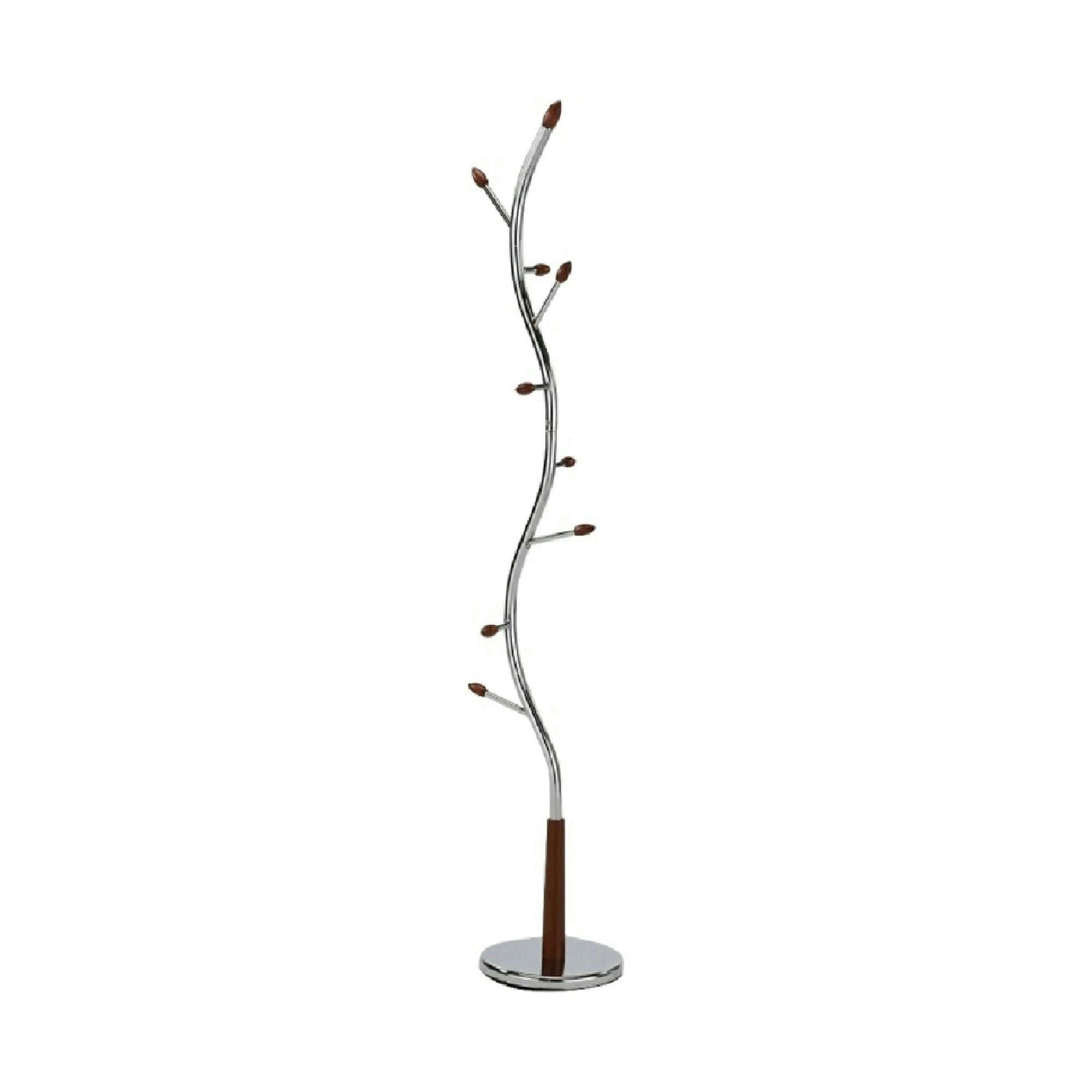 Cuier pom ZORO NEW, nuc/crom, lemn/metal, 31x182 cm