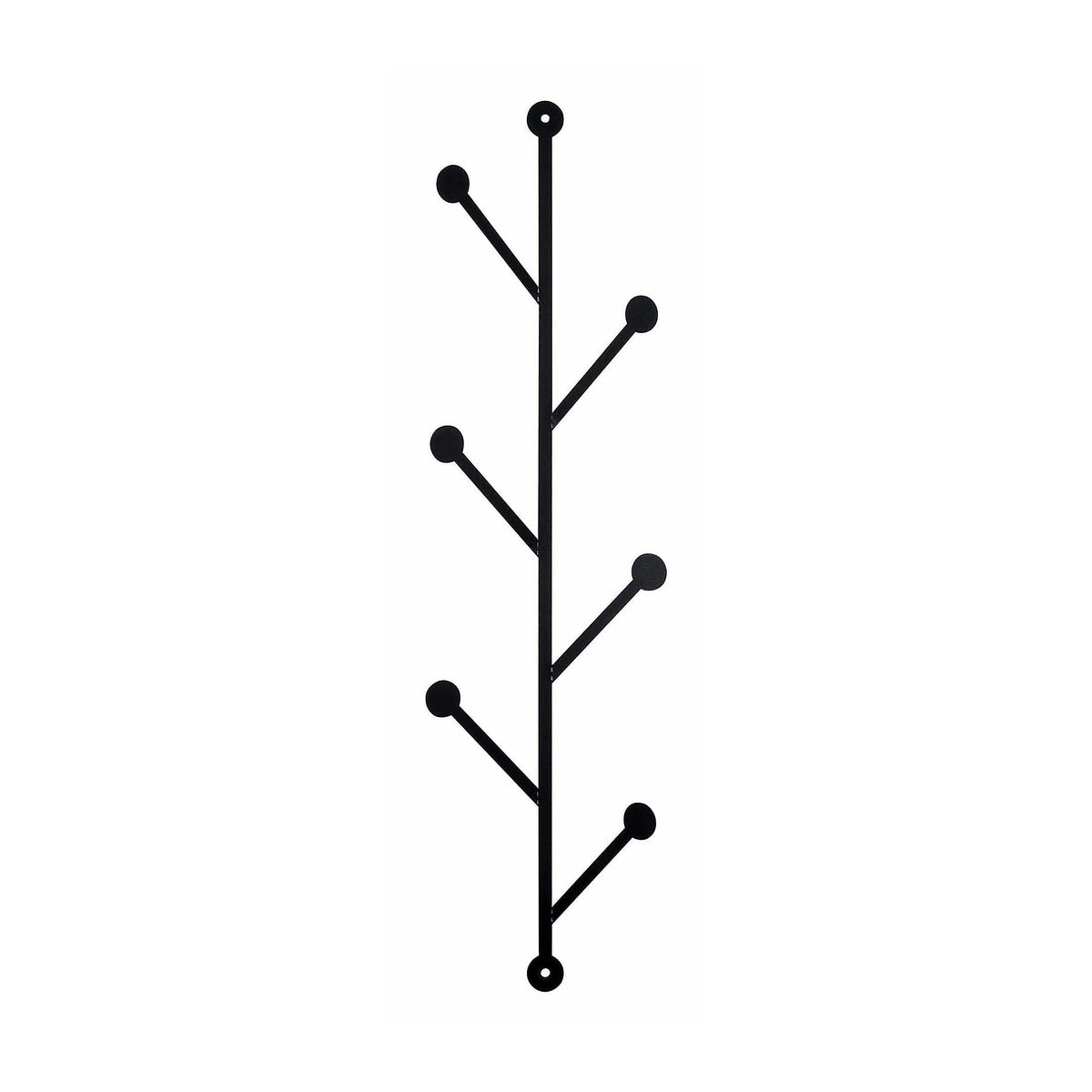 Cuier ROD 2, negru, metal, 25x94 cm