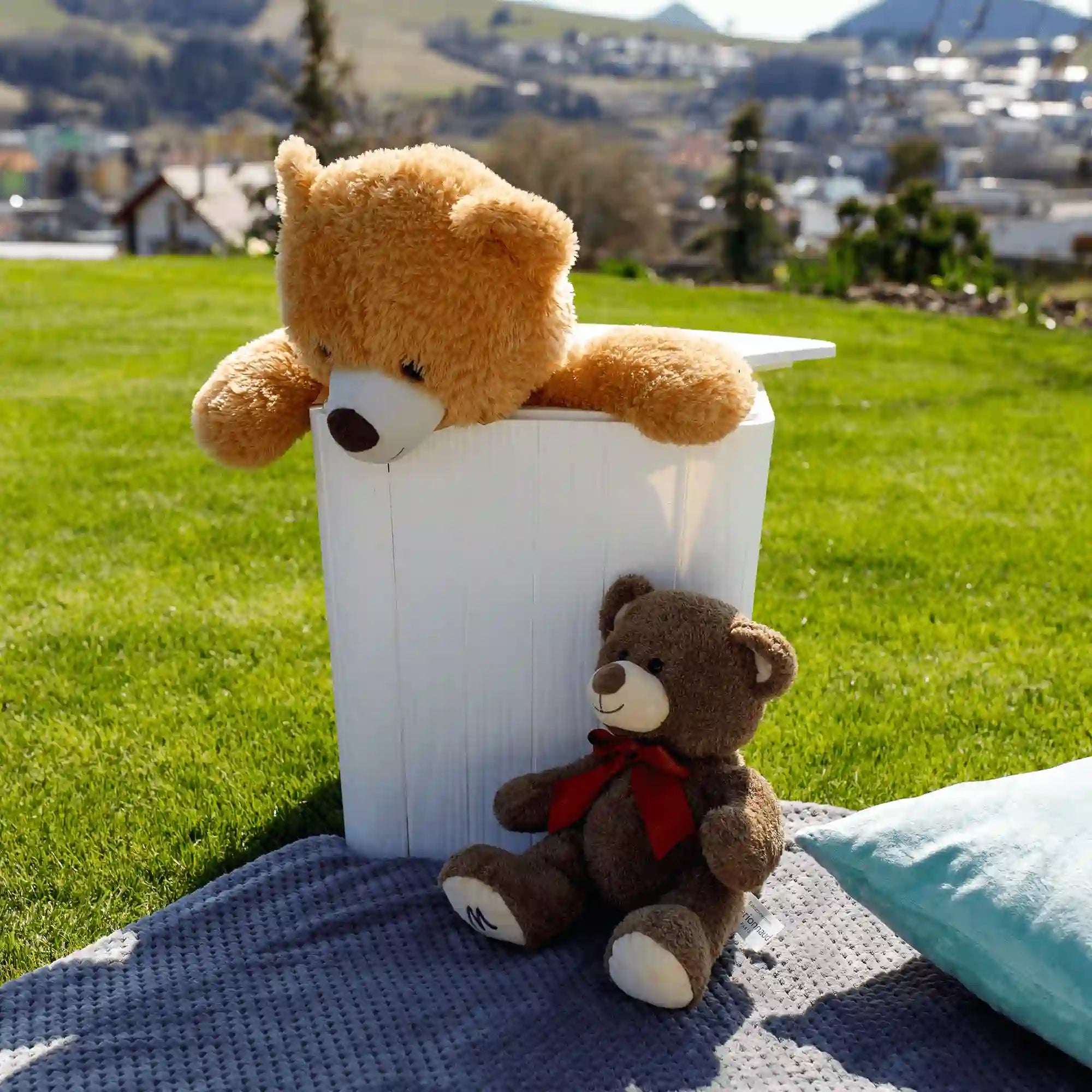 Cutie de depozitare IBLIS, plastic/alb, 39x39x42 cm