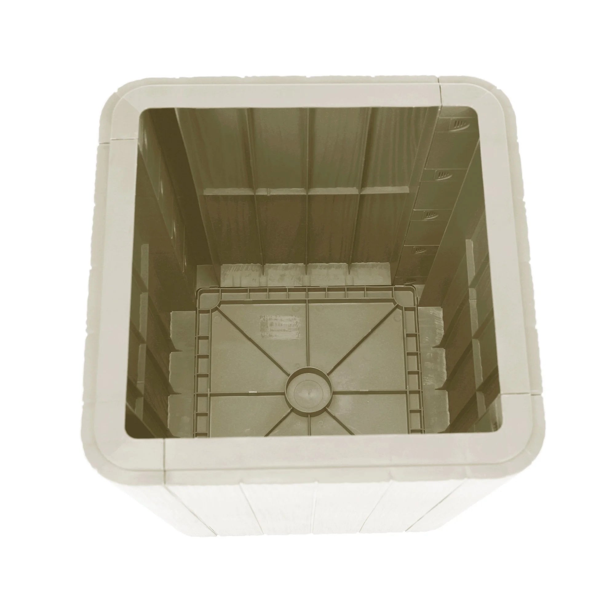 Cutie de depozitare IBLIS, plastic/alb, 39x39x42 cm