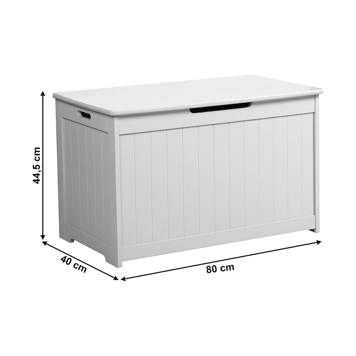 Cutie de depozitare KORDELIA laminat/alb, 80x40x44,5 cm