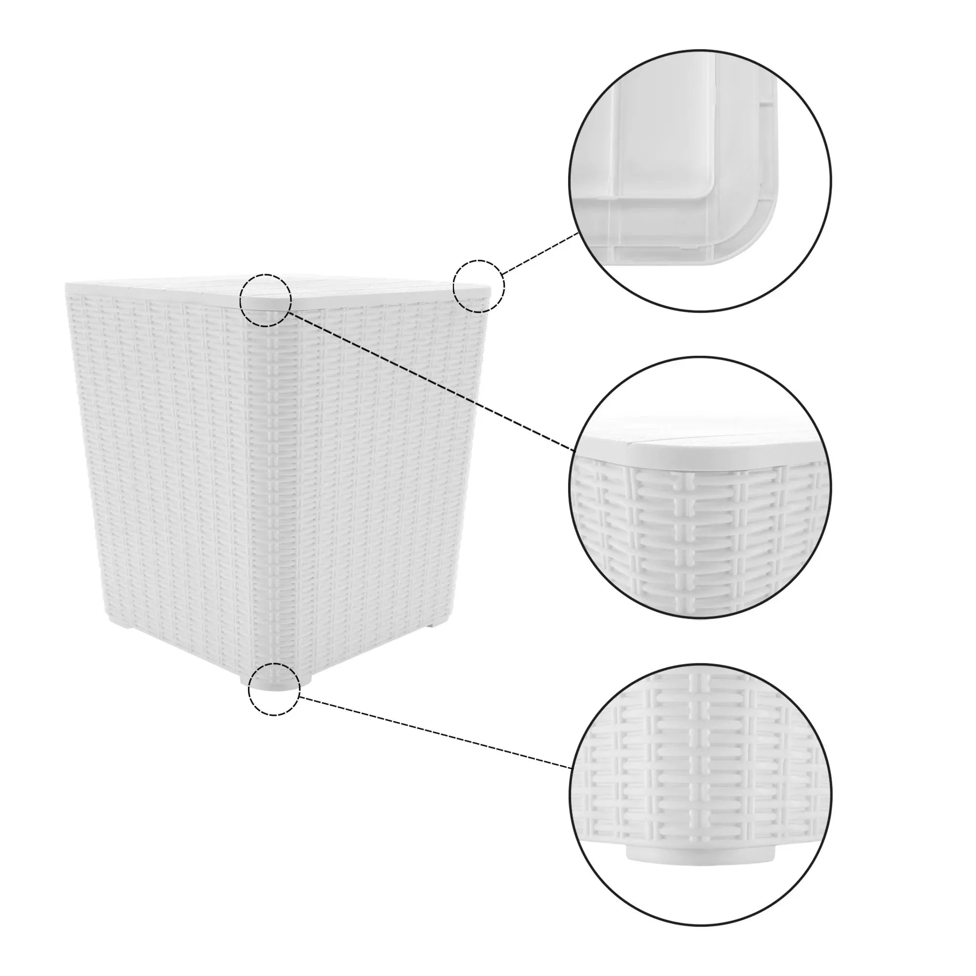 Cutie de depozitare UGUR, plastic/alb, 39x39x42 cm
