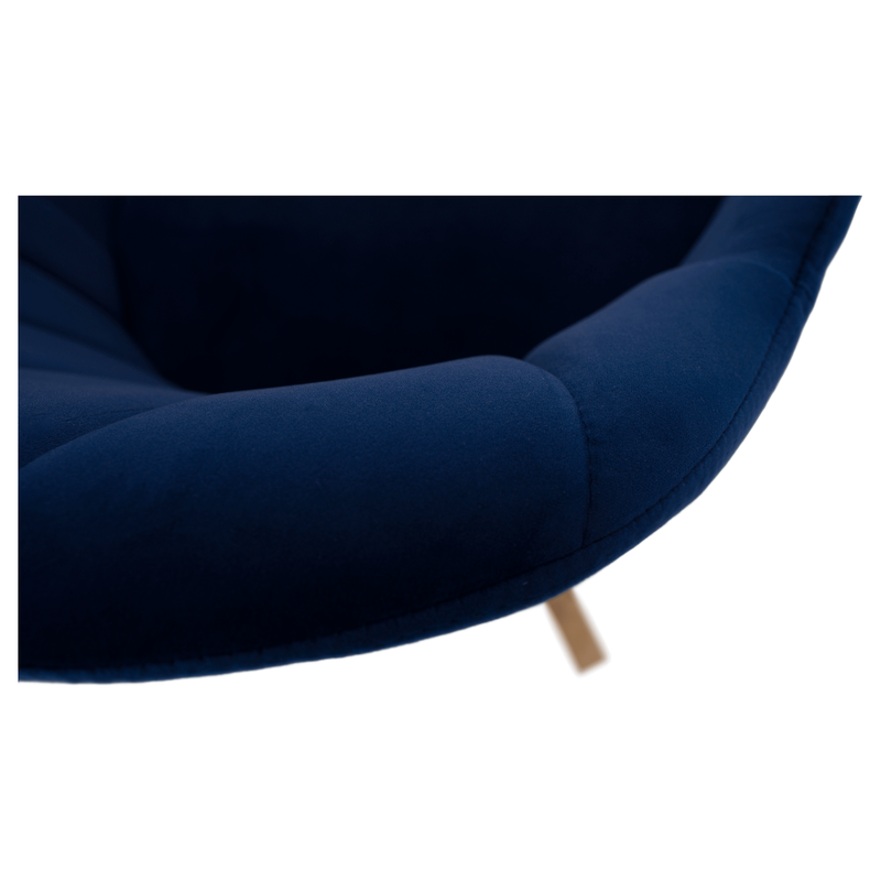 Fotoliu rotativ DALIO, albastru inchis, stofa clasica, 56x61.5x82.5 cm
