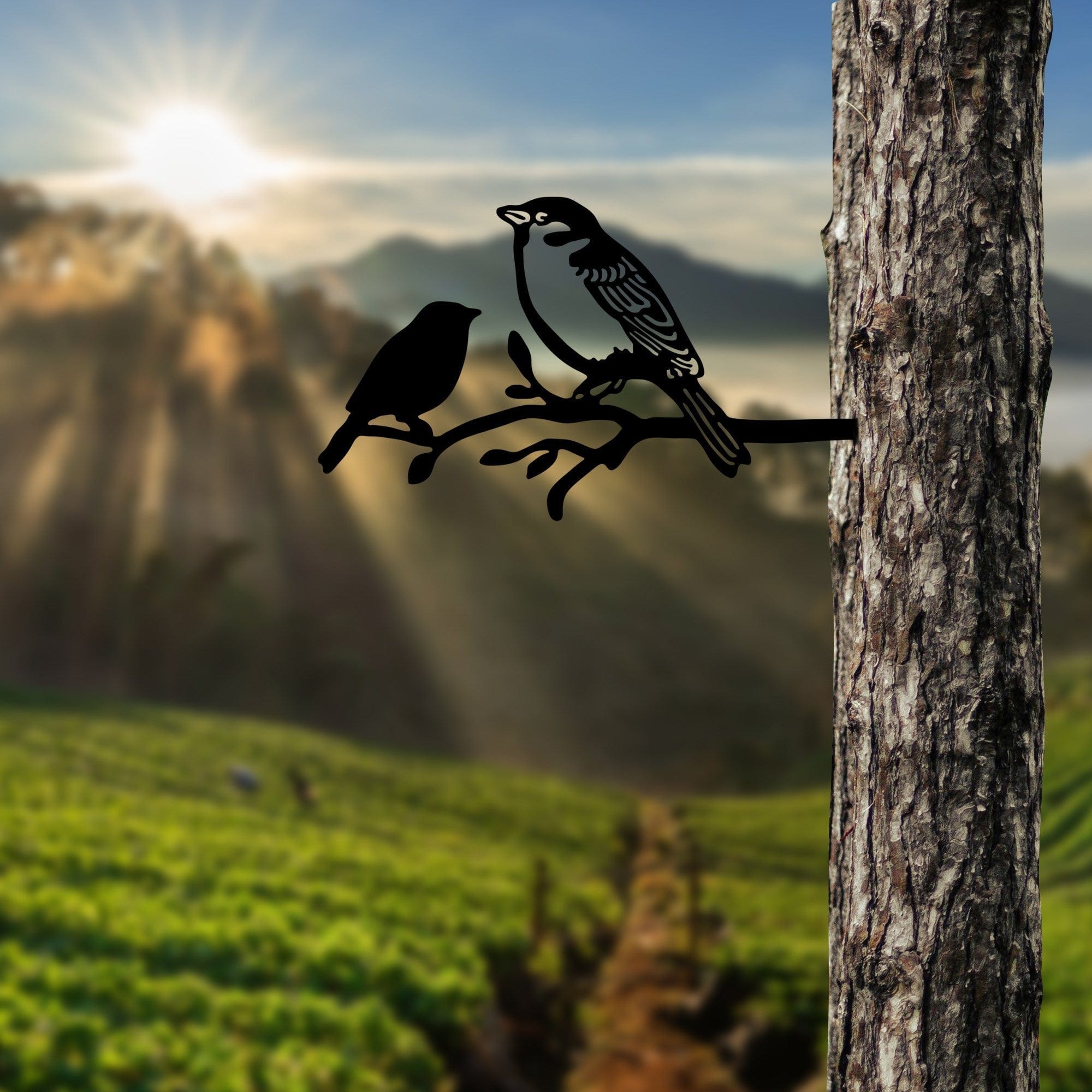 Decoratiune gradina 565TNL1300, negru, metal, 40x20 cm