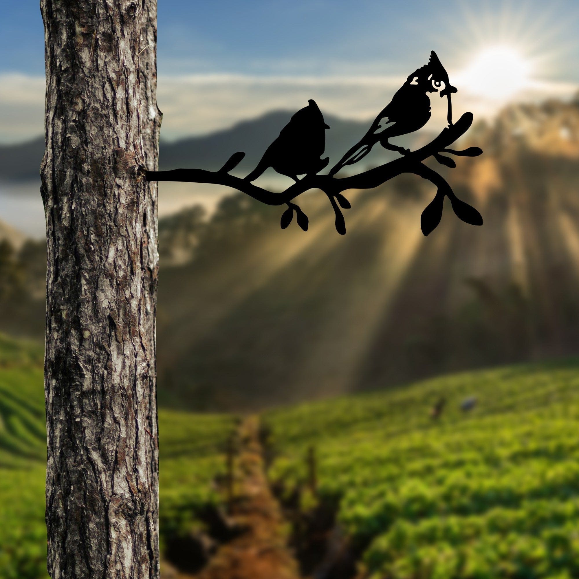 Decoratiune gradina 565TNL1305, negru, metal, 45x23 cm