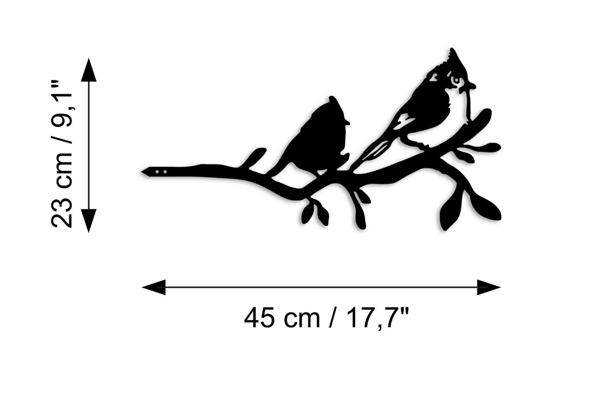 Decoratiune gradina 565TNL1305, negru, metal, 45x23 cm