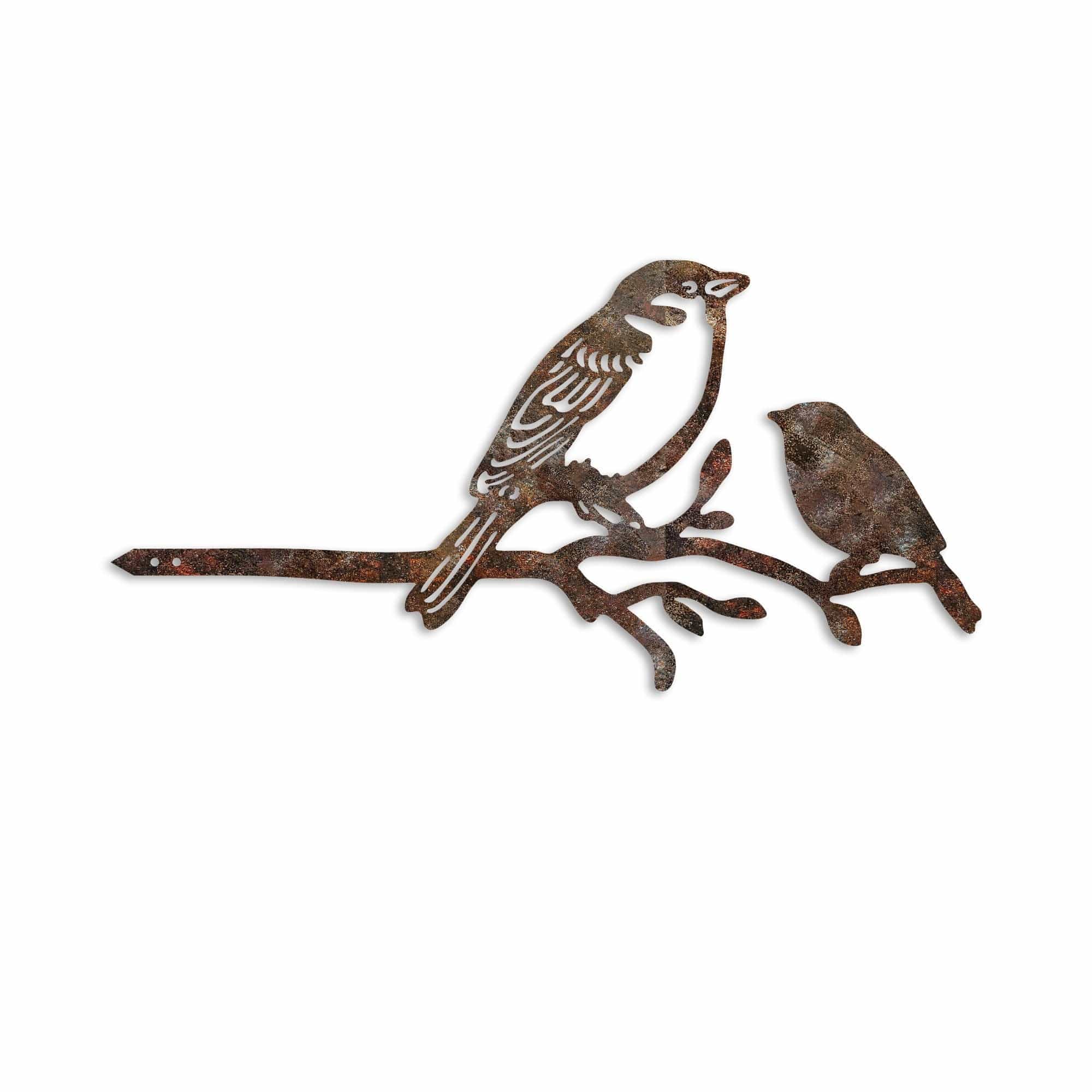 Decoratiune gradina 565TNL1310, maro, metal, 40x20 cm