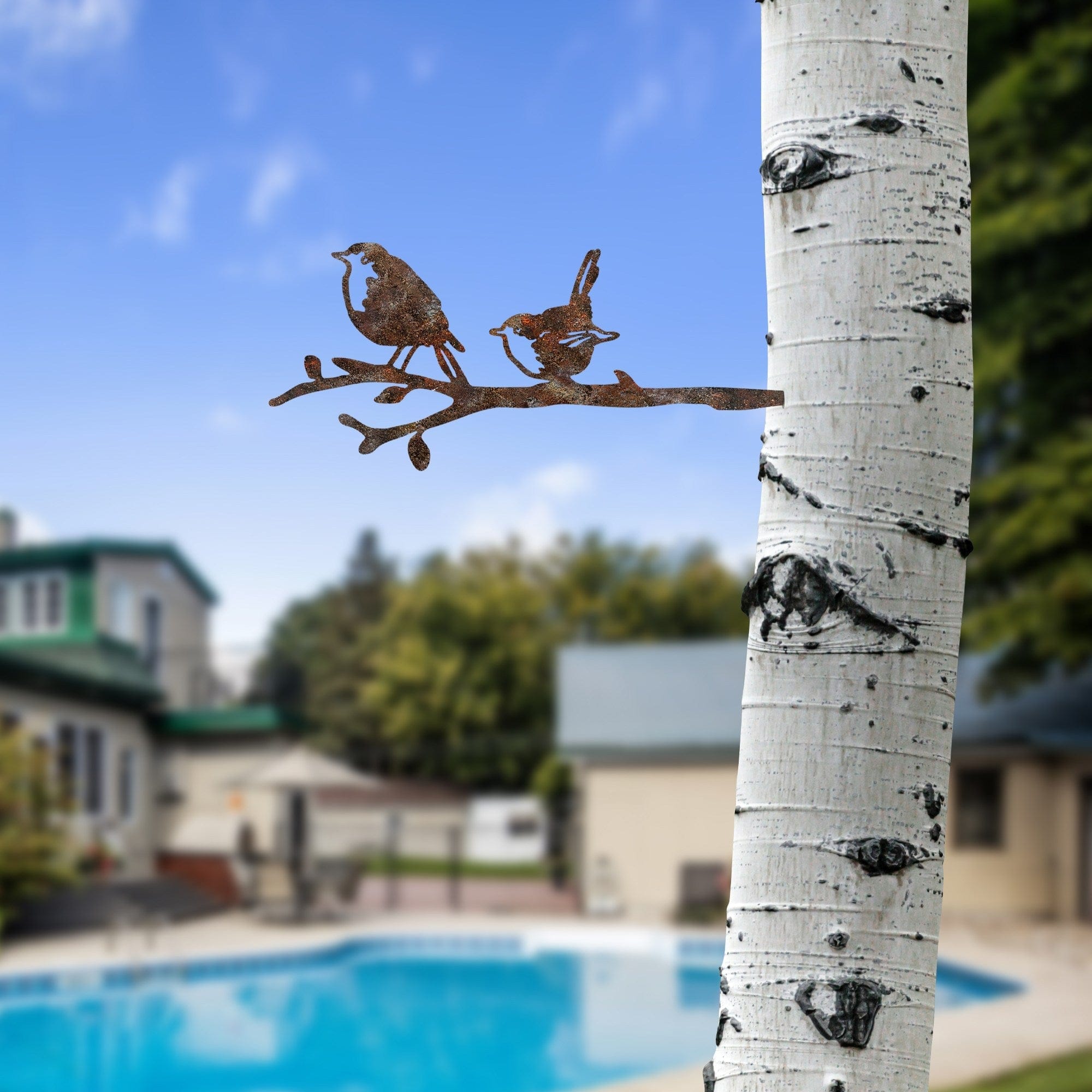 Decoratiune gradina 565TNL1311, maro, metal, 55x22 cm