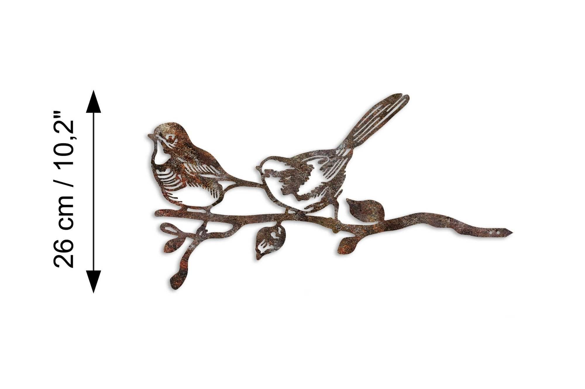 Decoratiune gradina 565TNL1312, maro, metal, 50x26 cm