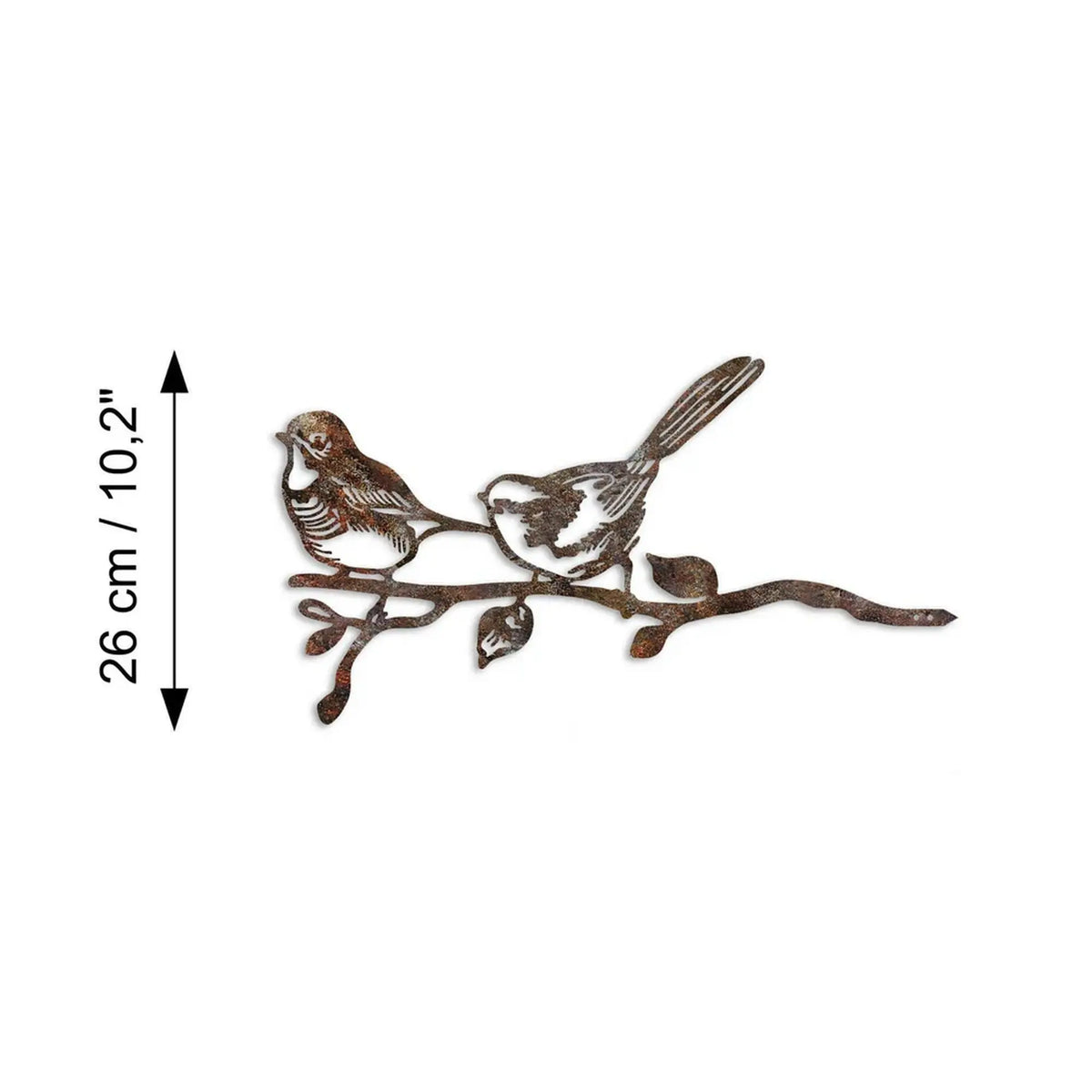 Decoratiune gradina 565TNL1312, maro, metal, 50x26 cm