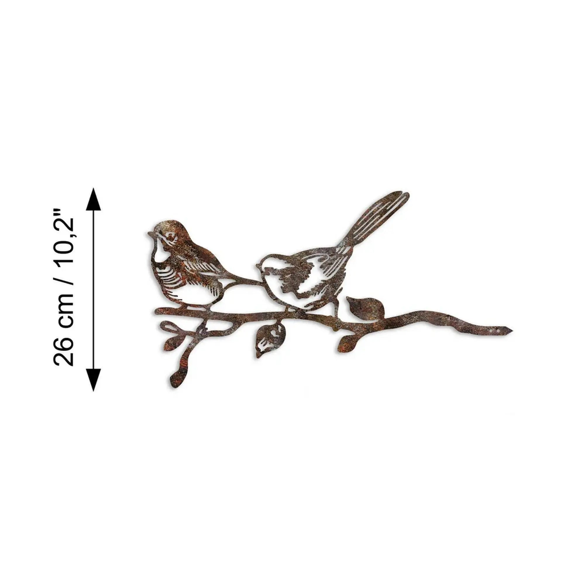 Decoratiune gradina 565TNL1312, maro, metal, 50x26 cm