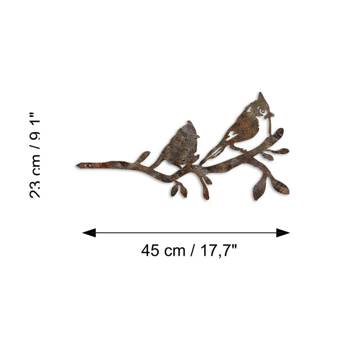 Decoratiune gradina 565TNL1315, maro, metal, 45x23 cm