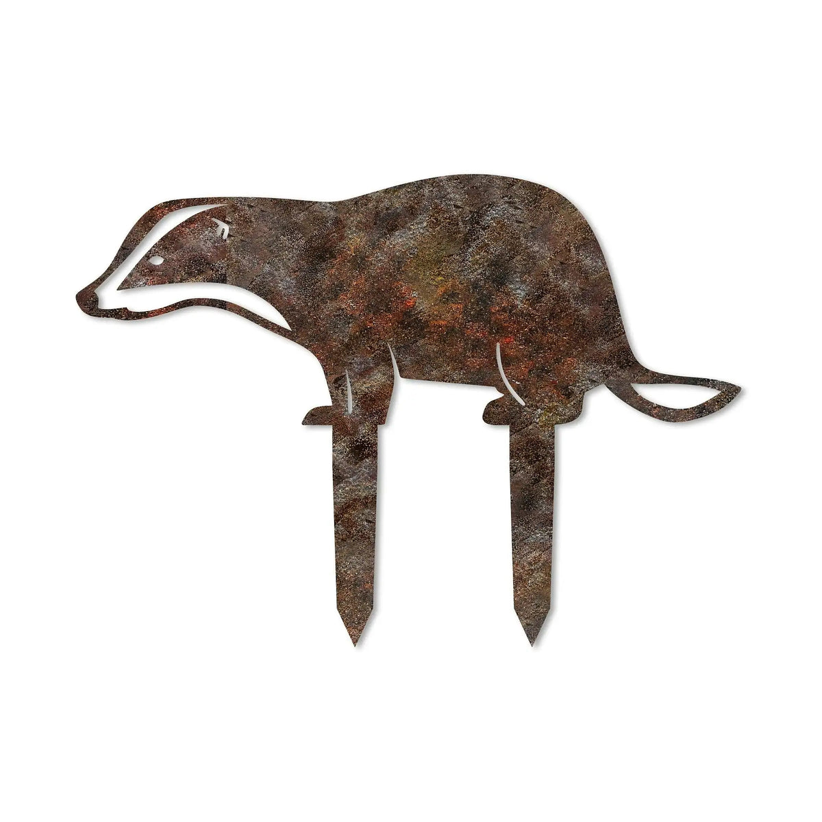 Decoratiune gradina BADGER A-01, maro, metal, 45x17 cm