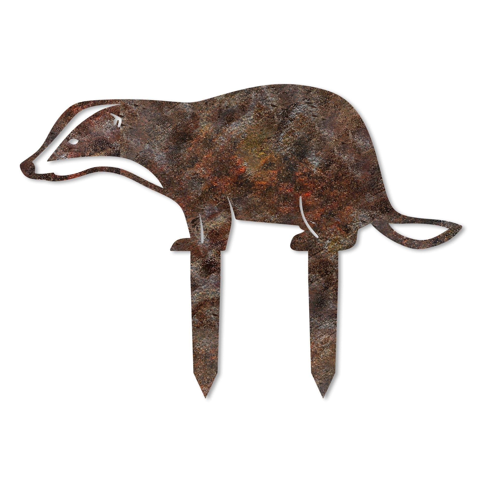 Decoratiune gradina BADGER A-01, maro, metal, 45x17 cm
