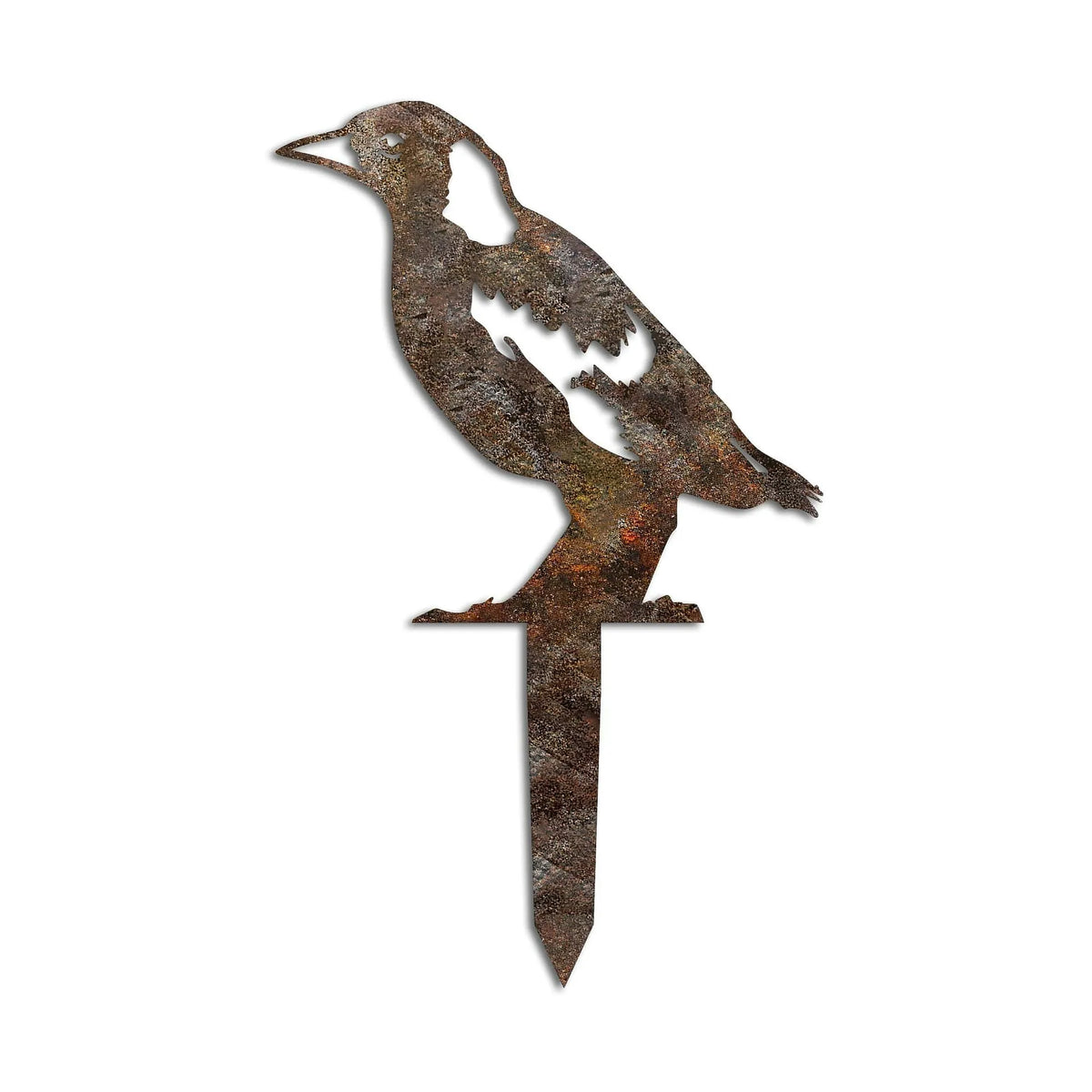 Decoratiune gradina BIRD A-03, maro, metal, 23x21 cm