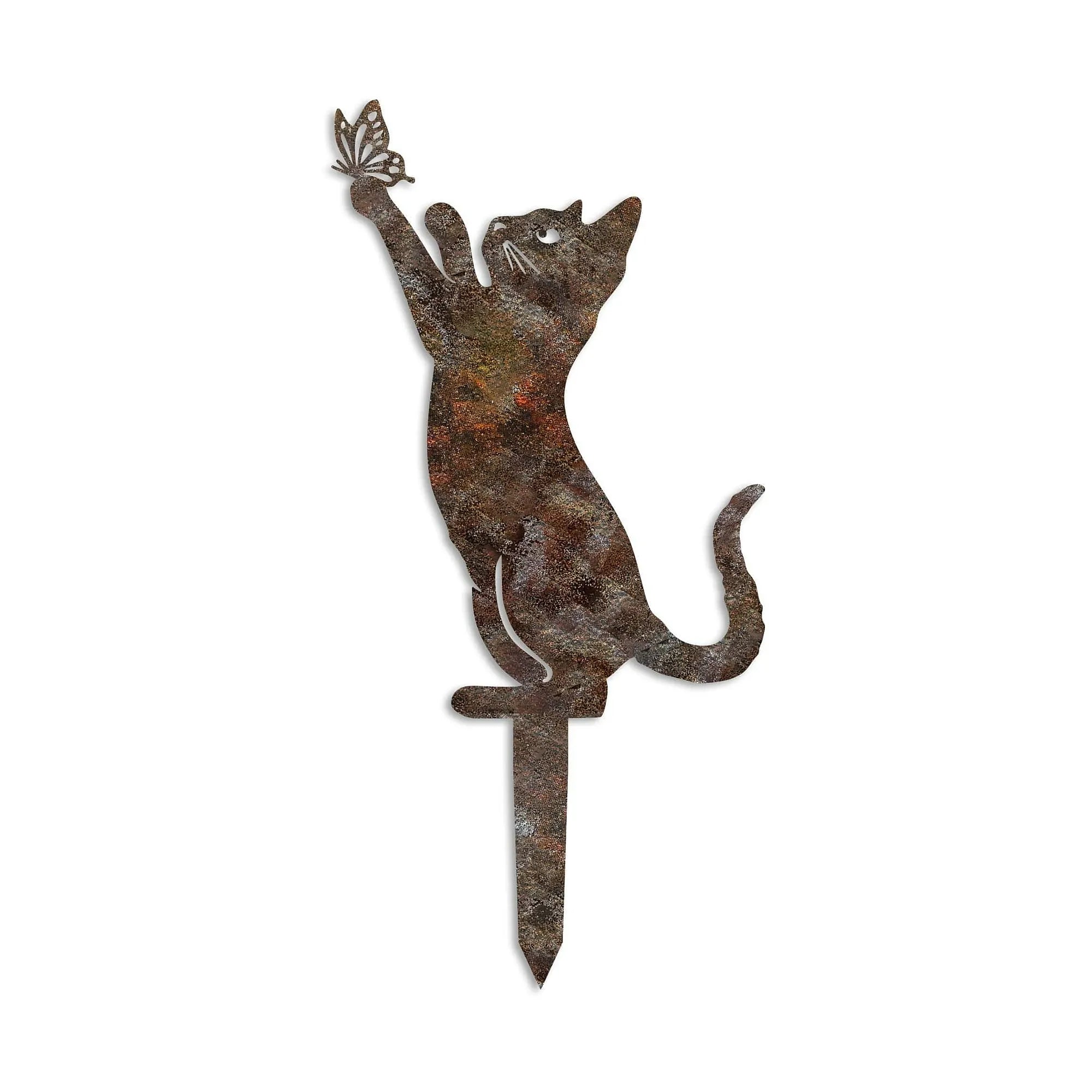 Decoratiune gradina CAT A-01, maro, metal, 24x34 cm