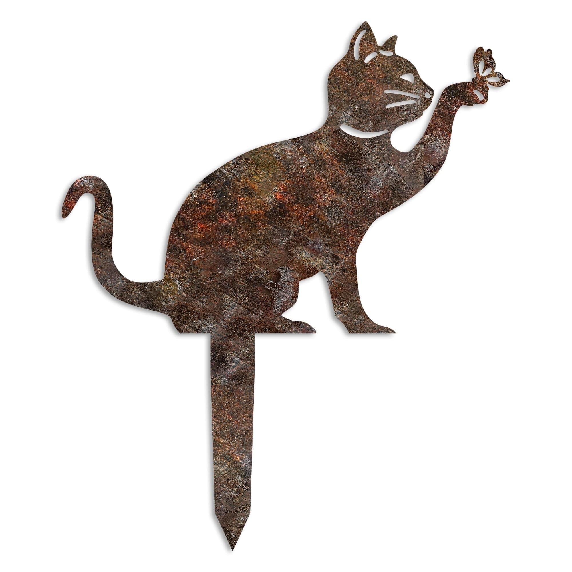 Decoratiune gradina CAT A-03, maro, metal, 31x22 cm