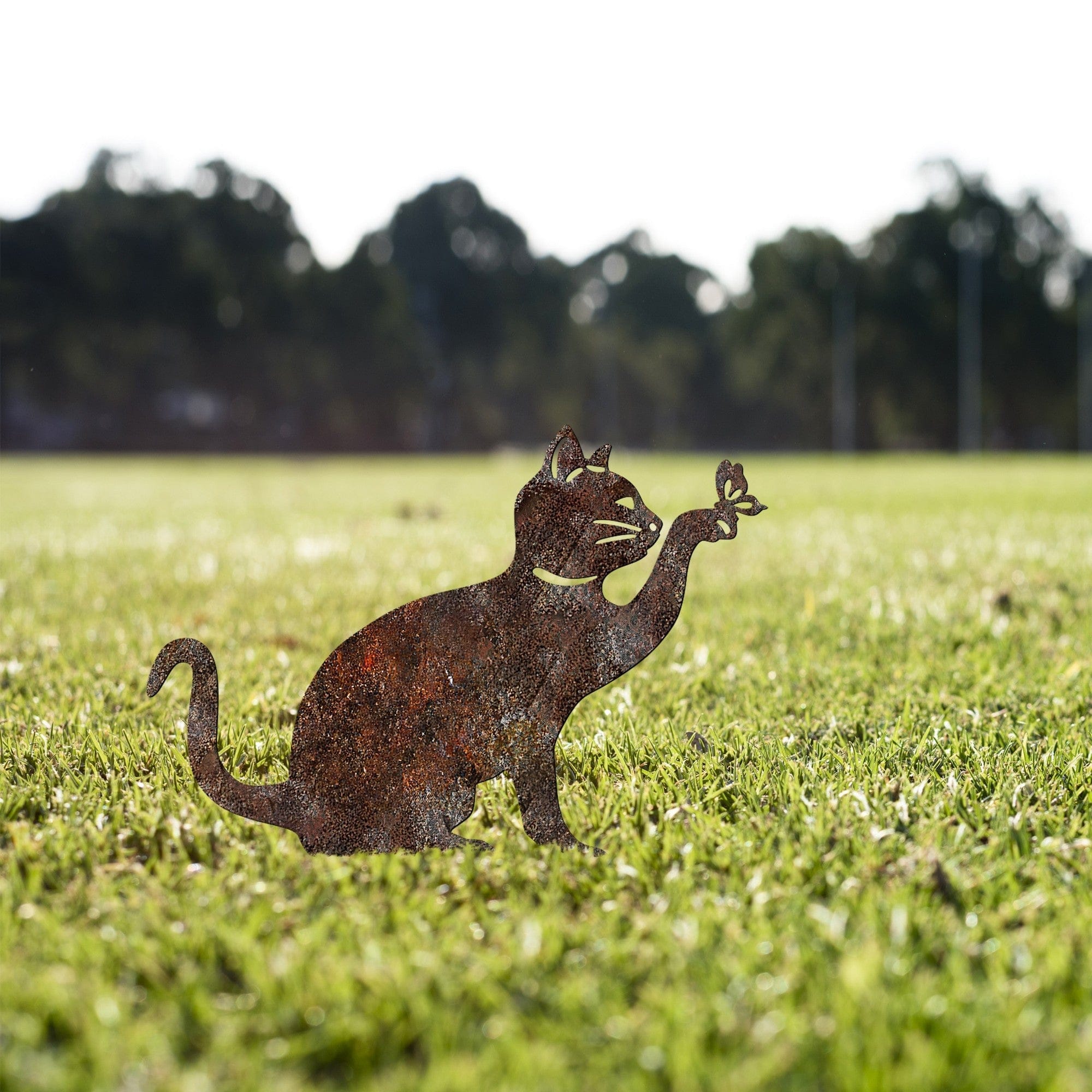 Decoratiune gradina CAT A-03, maro, metal, 31x22 cm