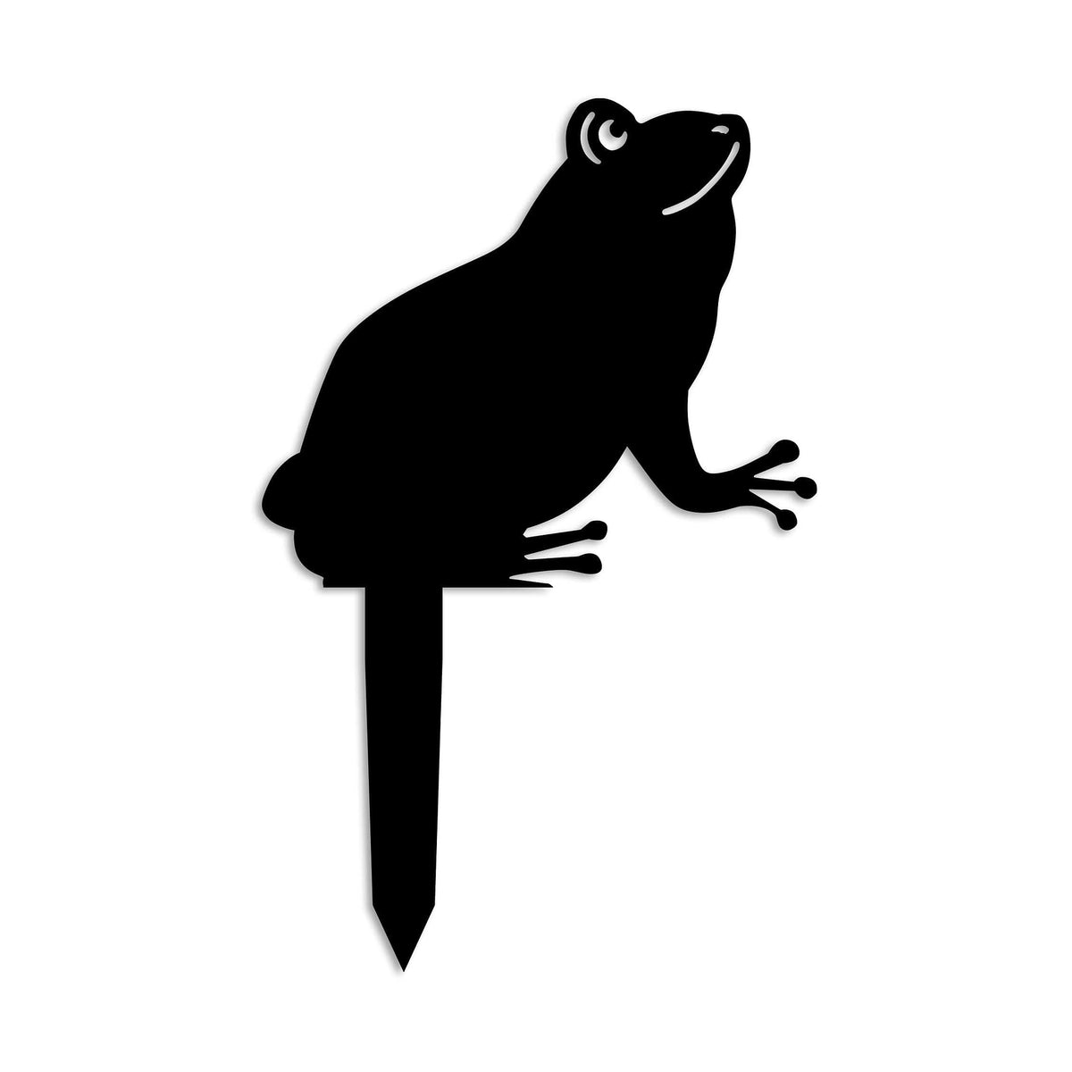 Decoratiune gradina FROG 01, negru, metal, 34x22 cm