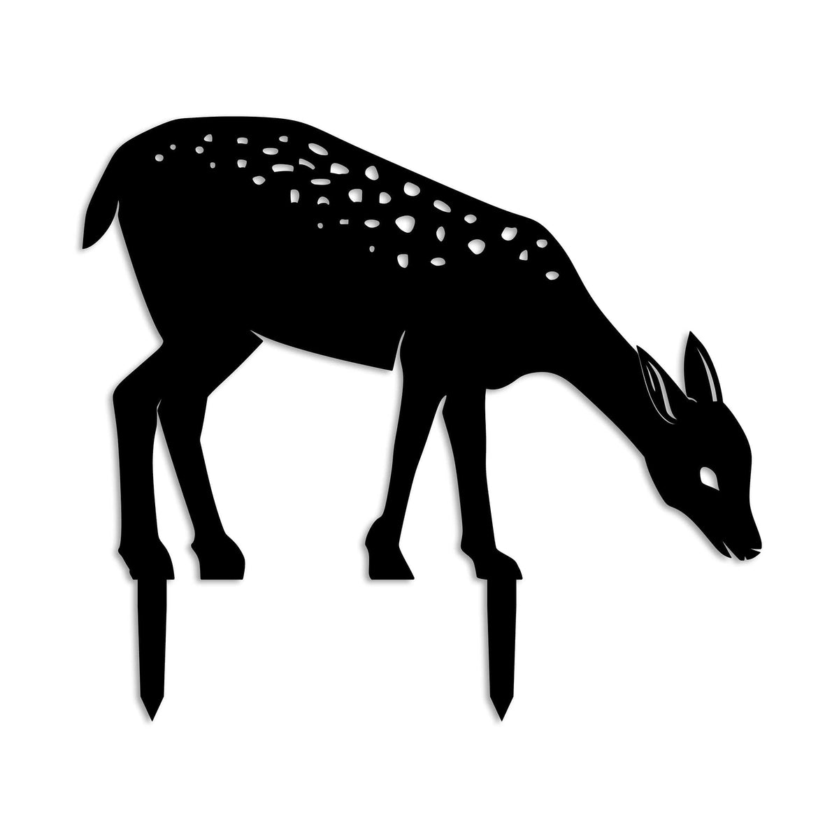 Decoratiune gradina GAZELLE 01, negru, metal, 72x49 cm