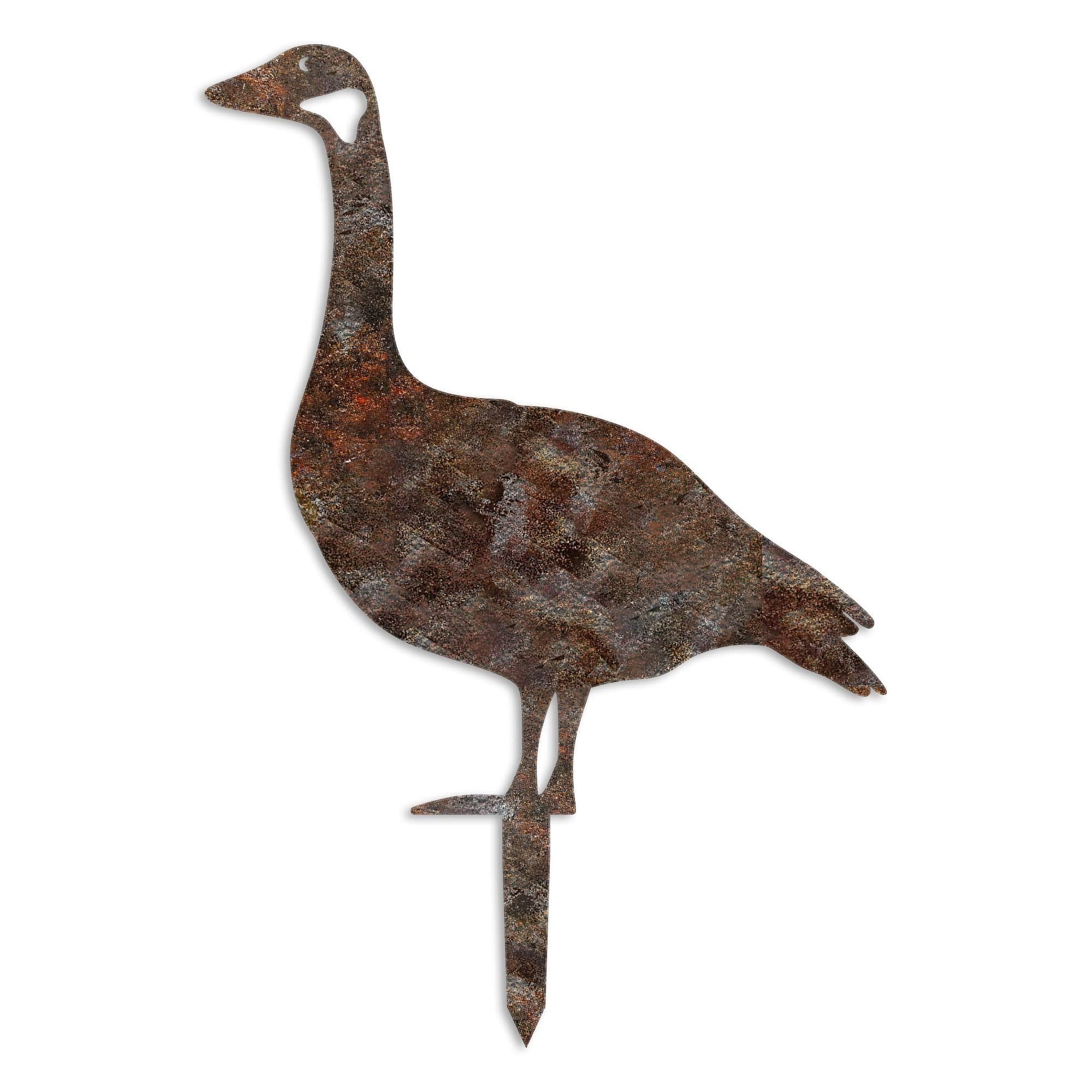 Decoratiune gradina GOOSE A-01, maro, metal, 44x49 cm