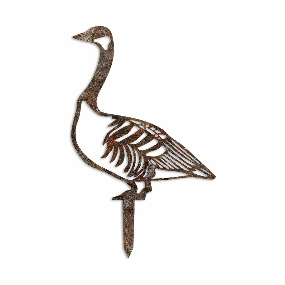 Decoratiune gradina GOOSE A-03, maro, metal, 37x44 cm