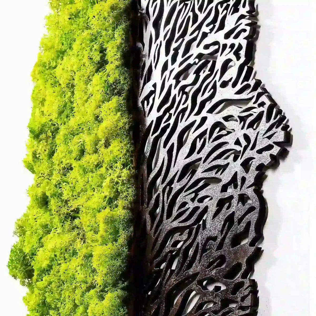 Decoratiune perete 931NTR1110, verde/maro, 45x56 cm