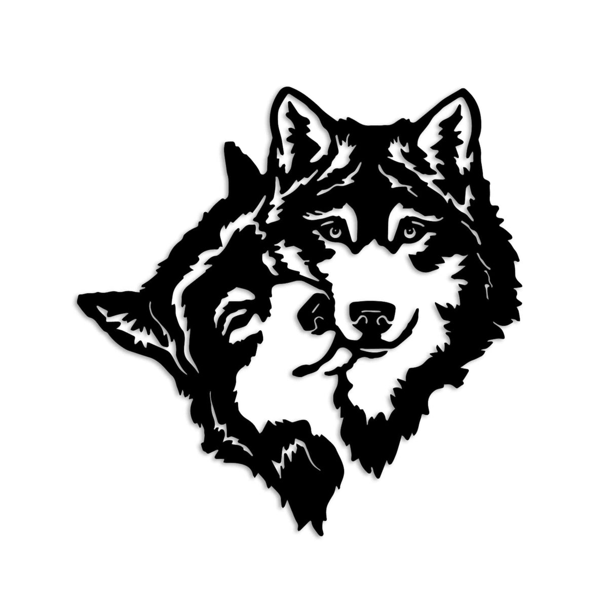 Decoratiune perete ITS LOVE, negru, metal, 54x54 cm