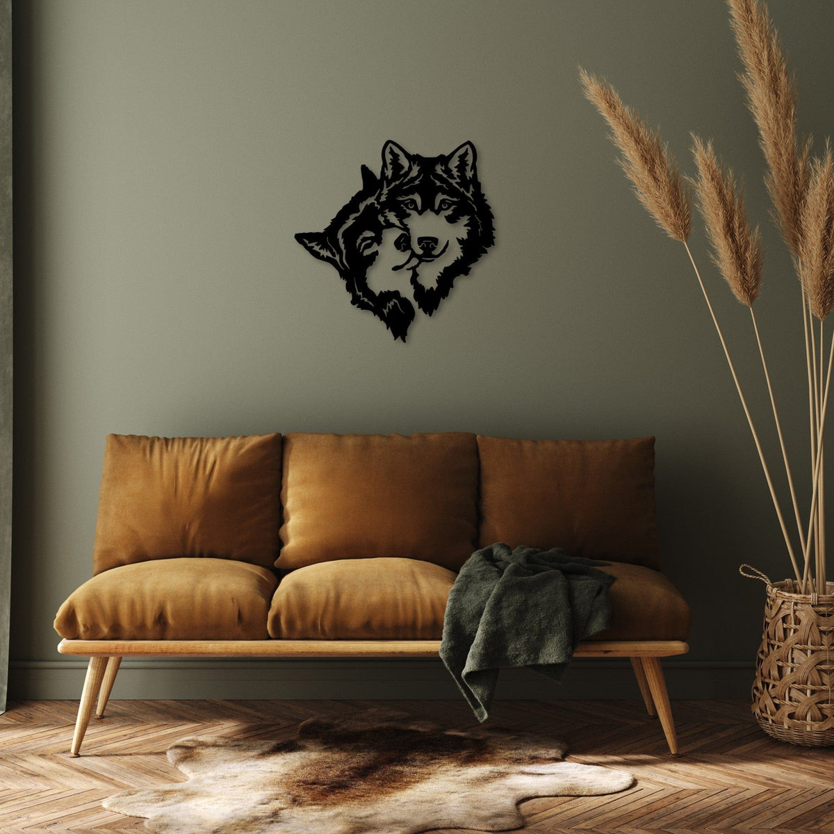 Decoratiune perete ITS LOVE, negru, metal, 54x54 cm